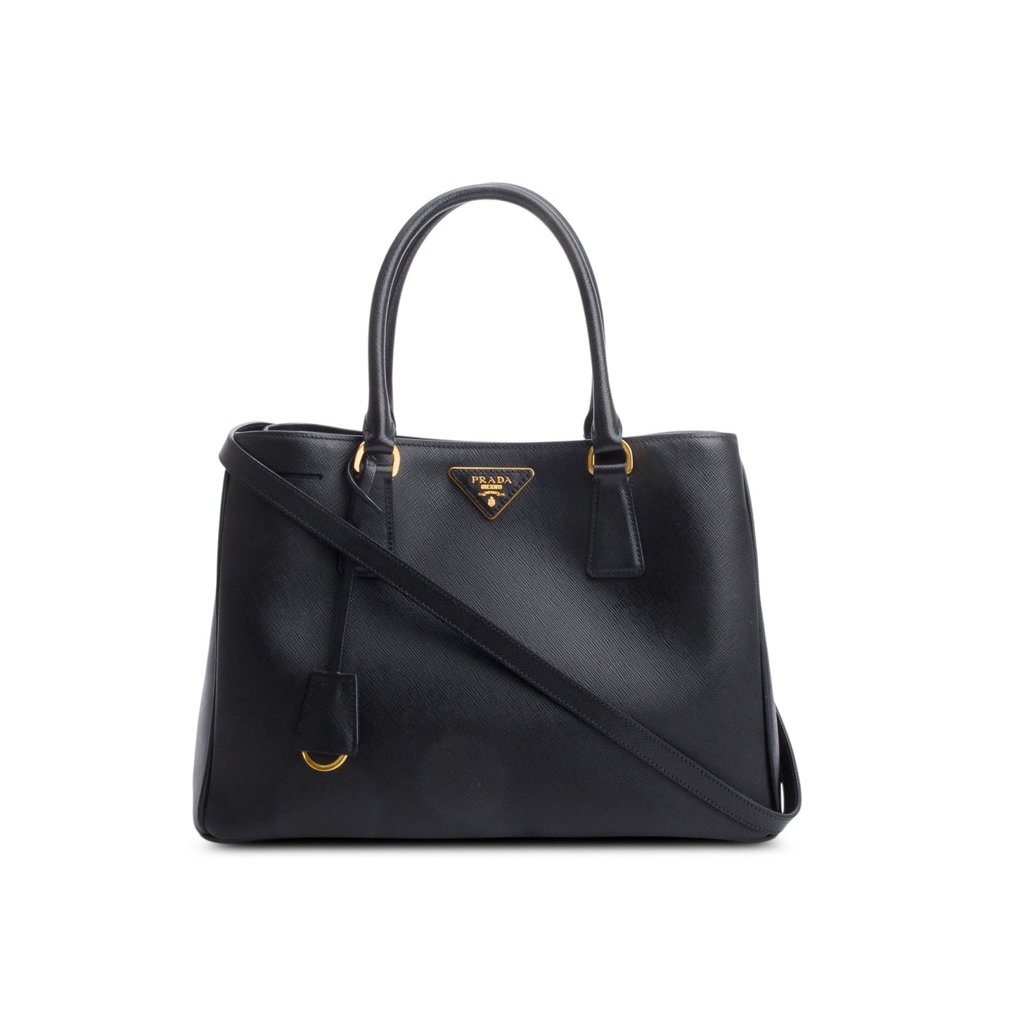 Prada Black Saffiano Lux Leather Medium Tote
