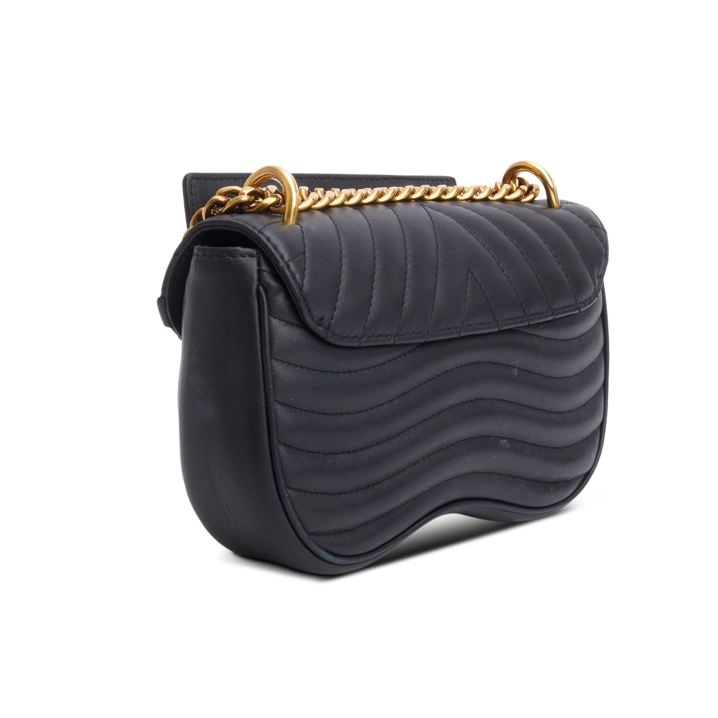Louis Vuitton Black Calfskin New Wave Chain MM Bag