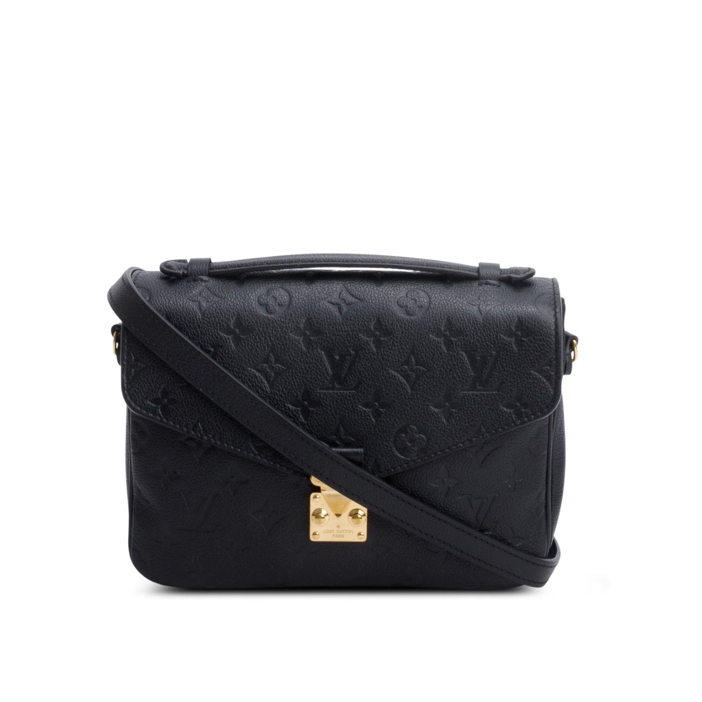 Louis Vuitton Black Monogram Empreinte Leather Pochette Metis