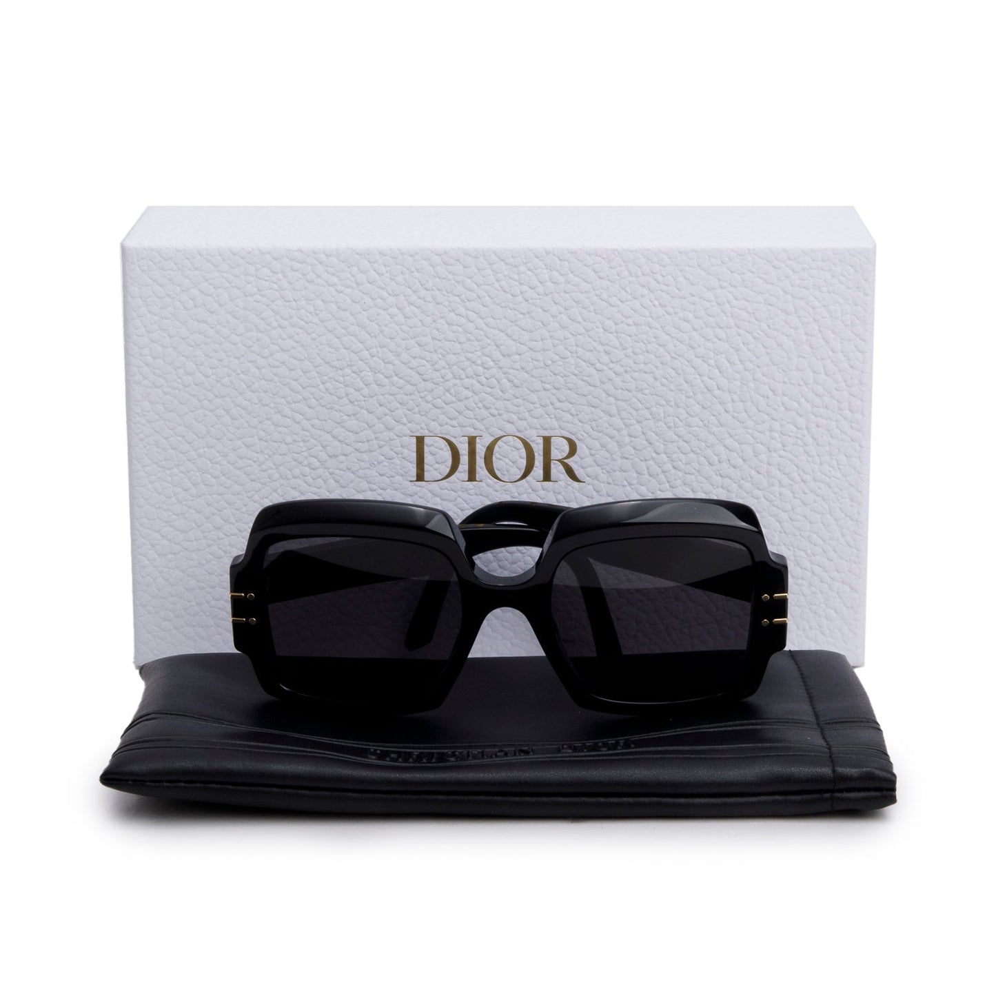 Christian Dior Black Acetate DiorSignature S1U Oversized Sunglasses