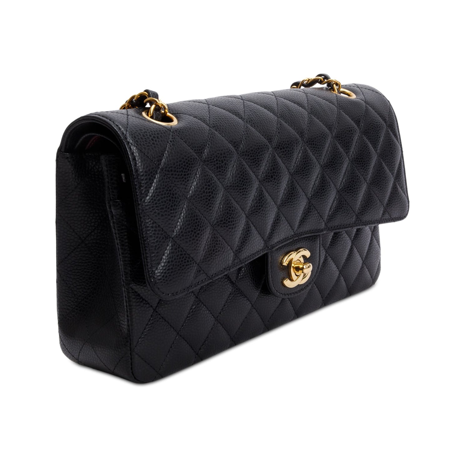 Chanel Black Caviar Classic Medium Double Flap Bag