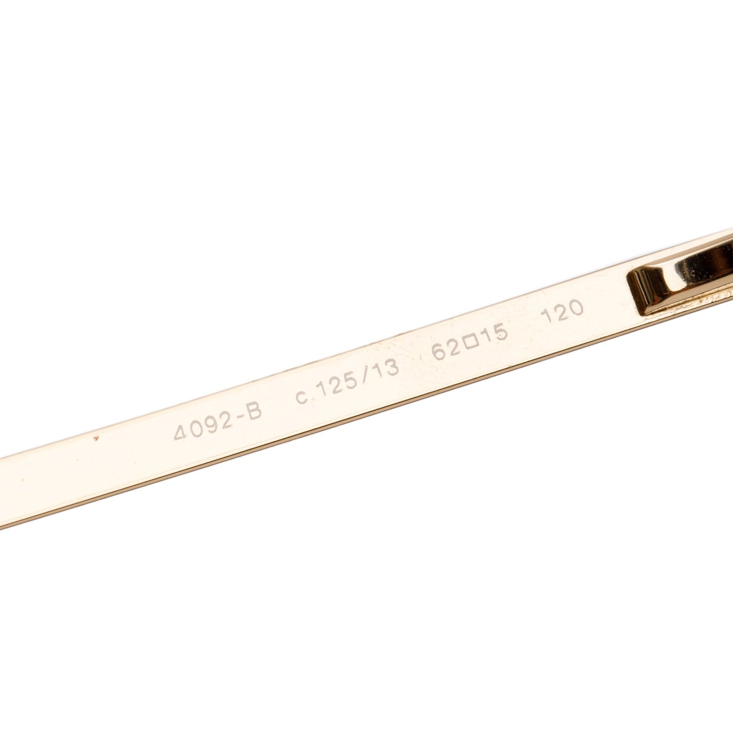 Chanel 4092-B Brown Tinted Gold-Tone Metal Frameless CC Logo Sunglasses