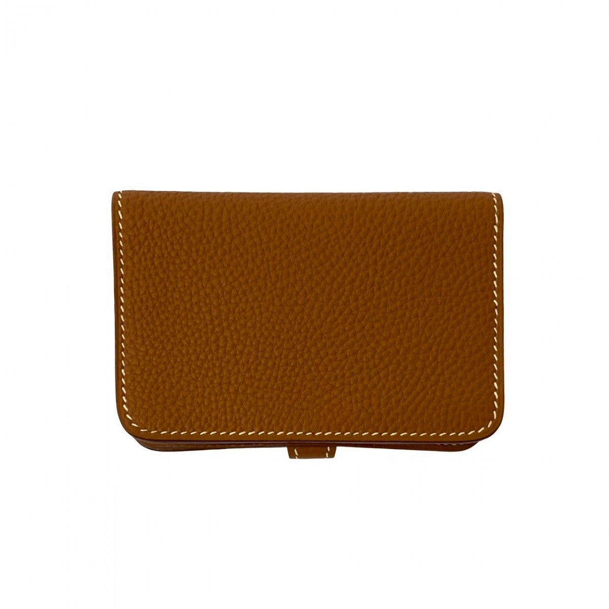 HERMES Coin case Taurillon Clemence Brown Dogon