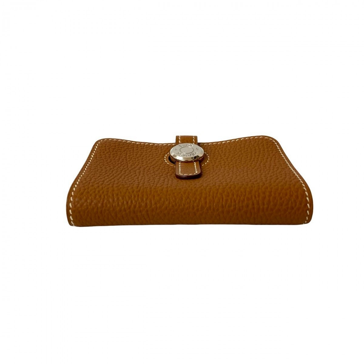 HERMES Coin case Taurillon Clemence Brown Dogon