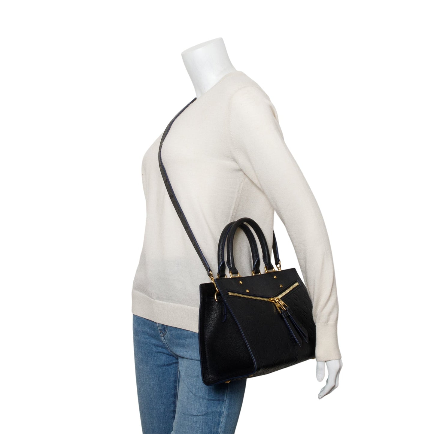 Louis Vuitton Navy Leather Empreinte Sully PM