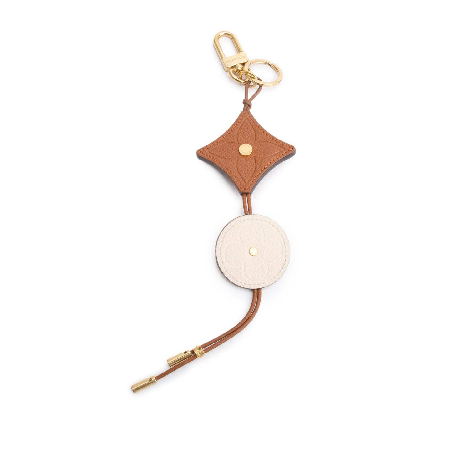 Louis Vuitton 2021 Brown Leather Taurillon Portocre Flower Tassel Bag Charm
