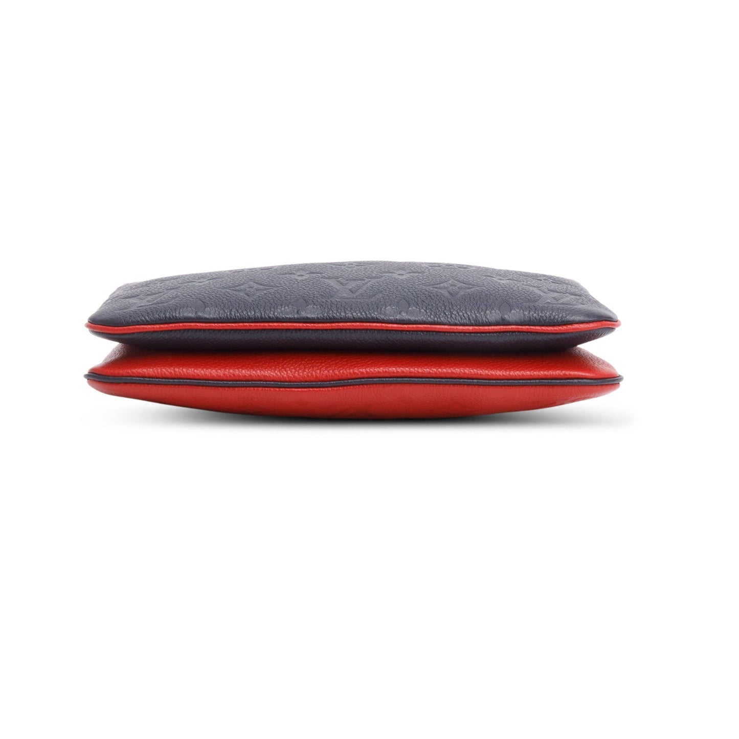 Louis Vuitton Navy/Red Empreinte Leather Double Zip Pochette