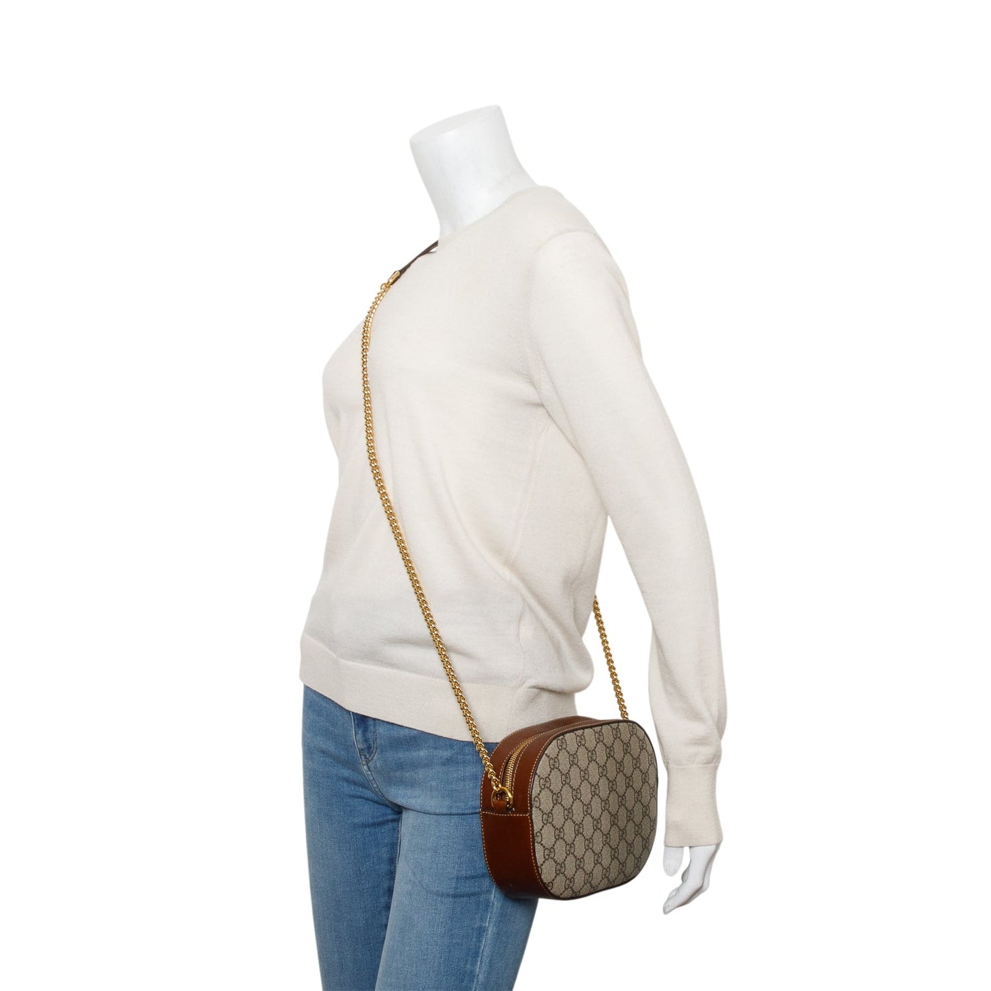 Gucci GG Supreme Bree Chain Crossbody Bag