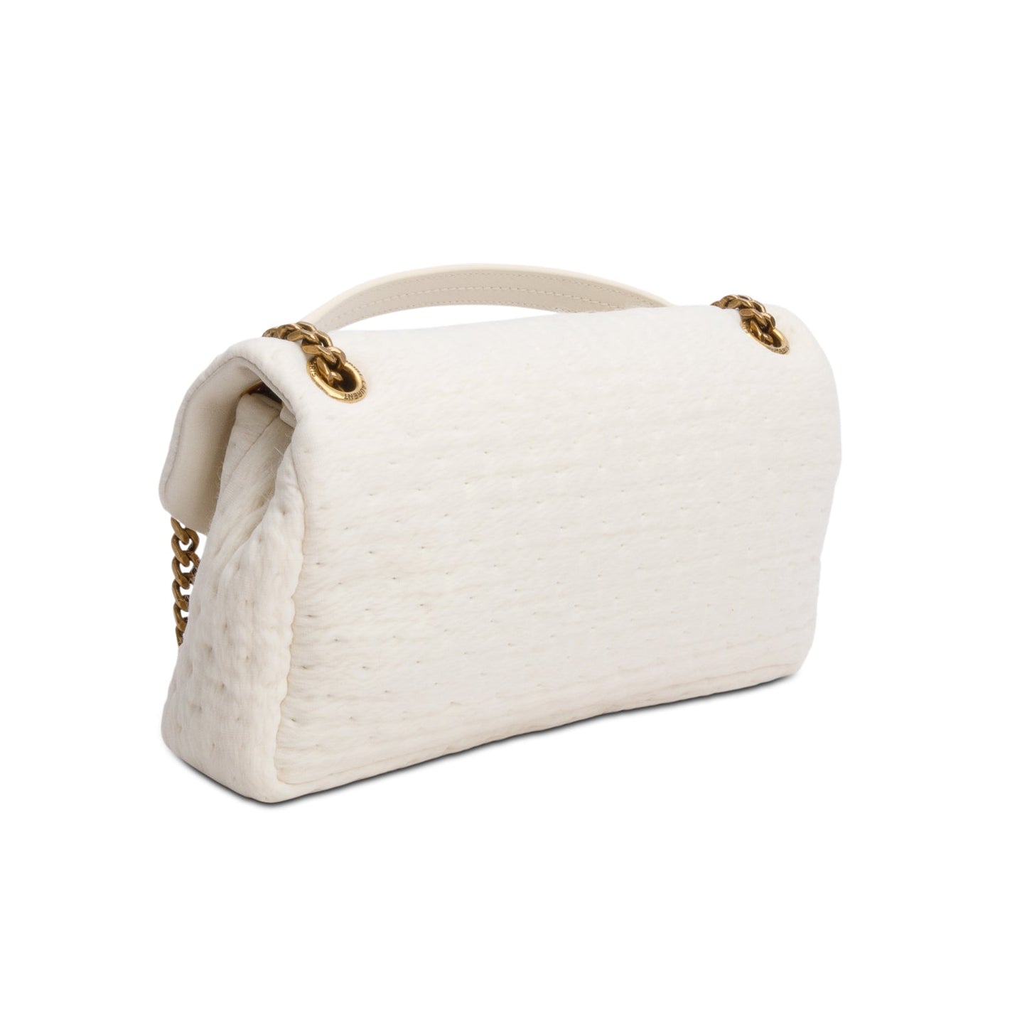 Saint Laurent 2023 White Organza Small Calypso Bag