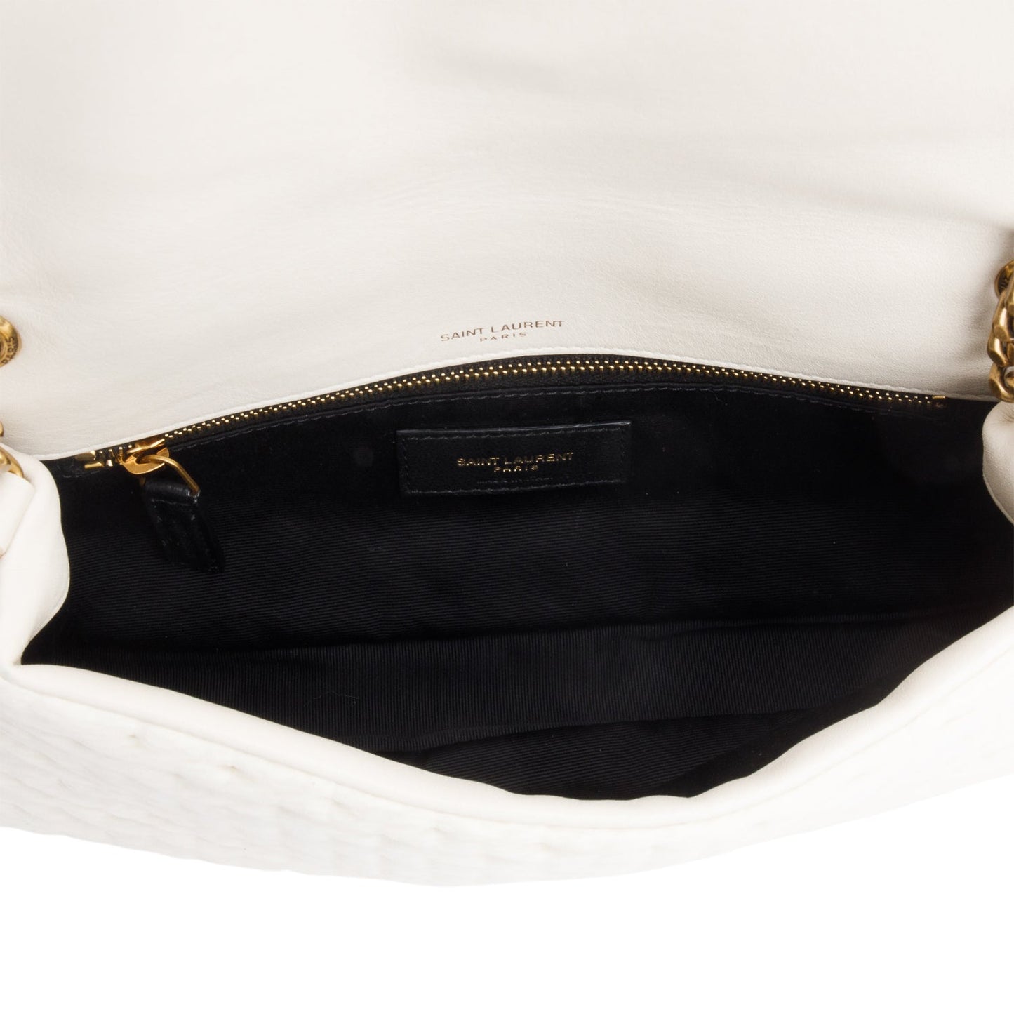Saint Laurent 2023 White Organza Small Calypso Bag