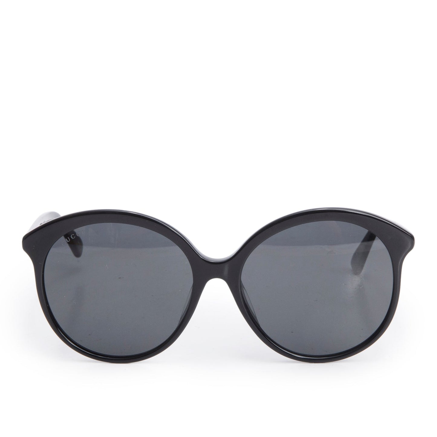 Gucci GG0257SA Black Acetate Oversized Round Sunglasses