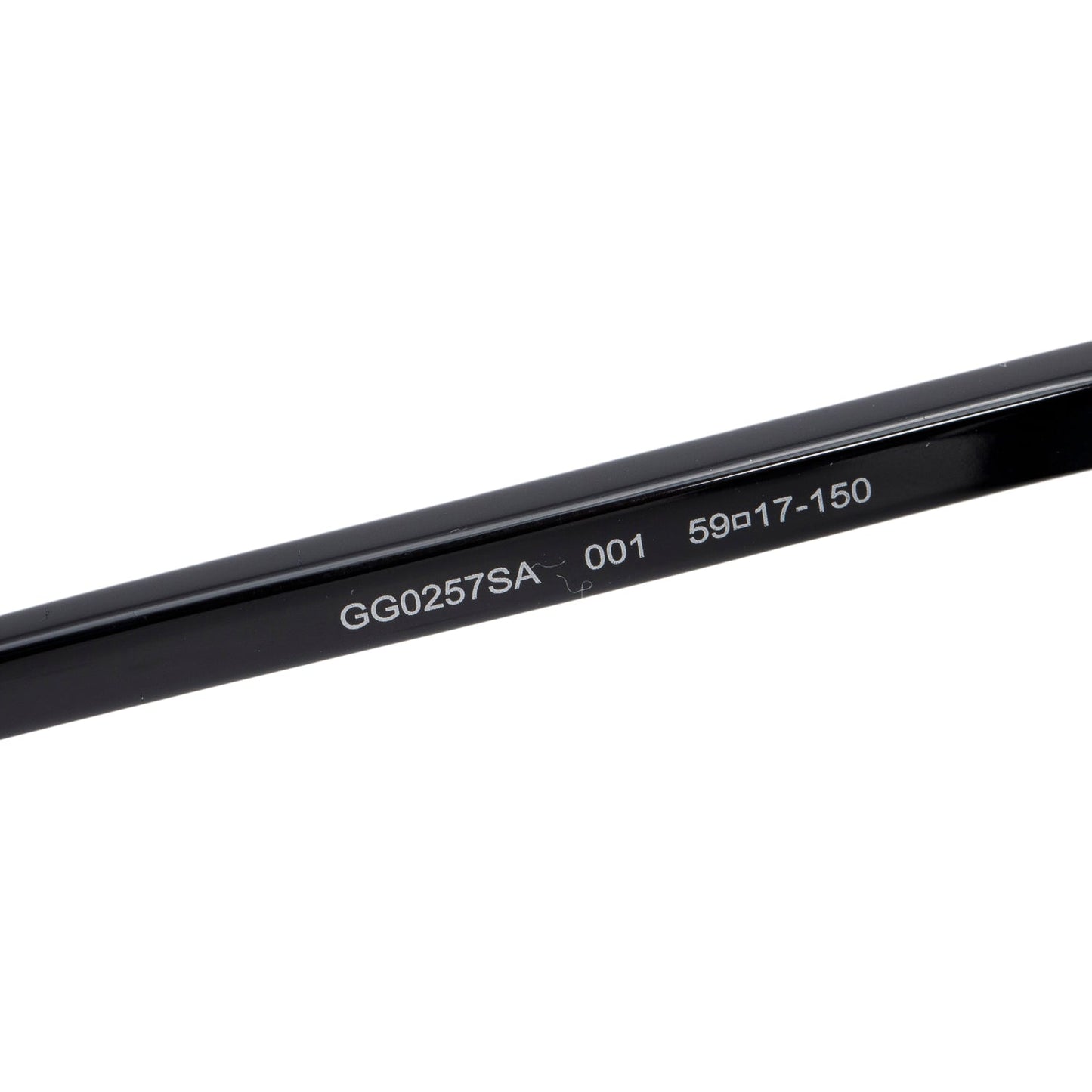 Gucci GG0257SA Black Acetate Oversized Round Sunglasses