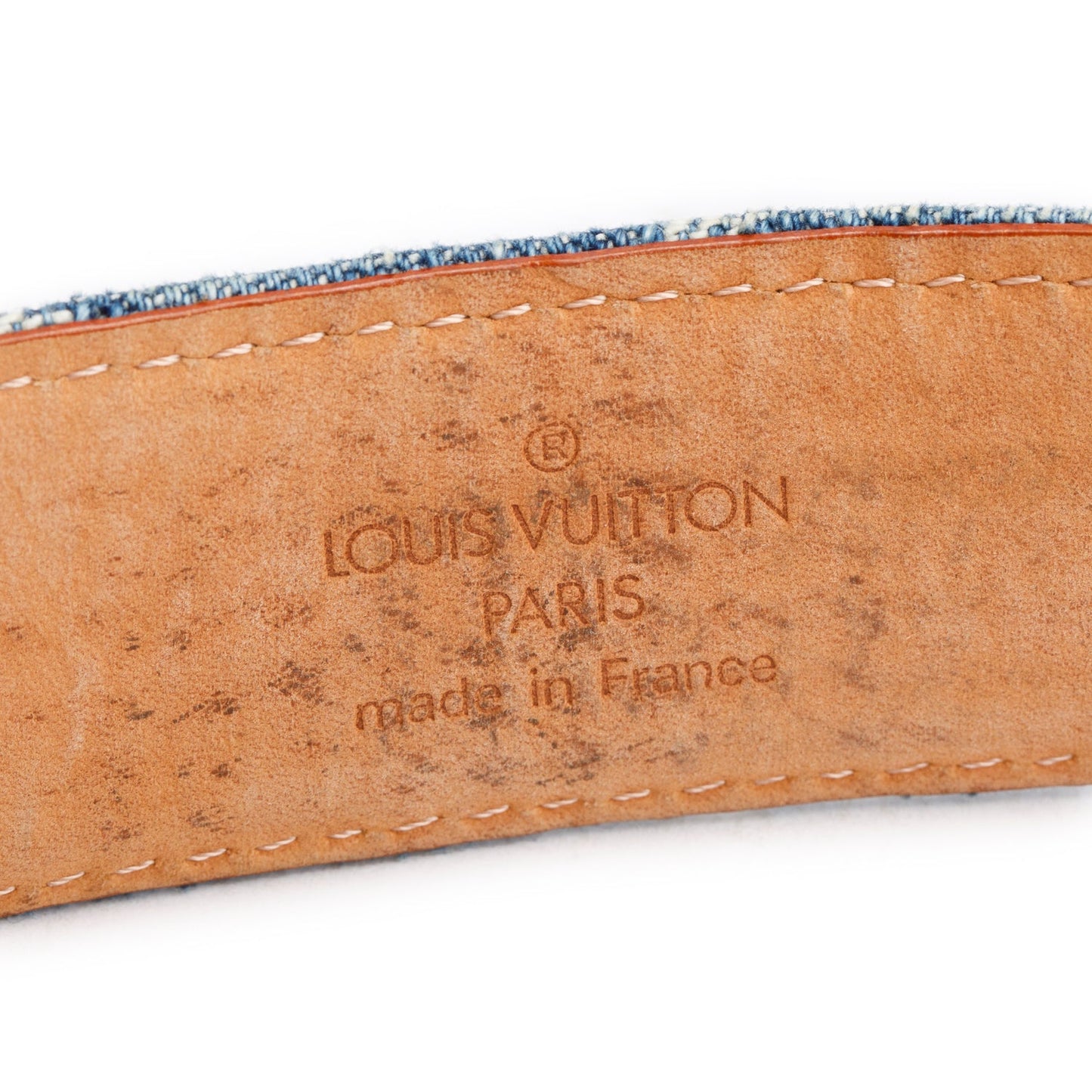 Louis Vuitton Denim Monogram D-Ring Ard Belt, 90 36