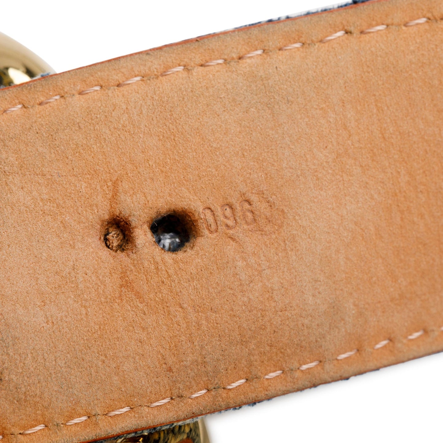 Louis Vuitton Denim Monogram D-Ring Ard Belt, 90 36