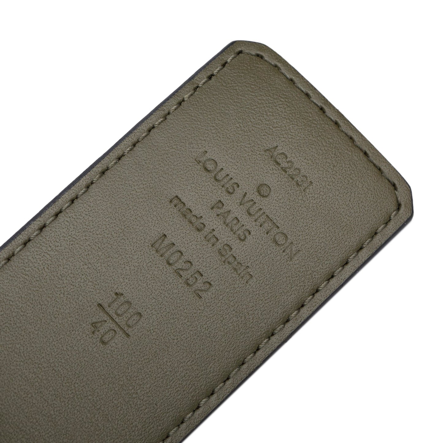 Louis Vuitton 2021 Monogram Eclipse LV Initials Reversible Belt, 100 40