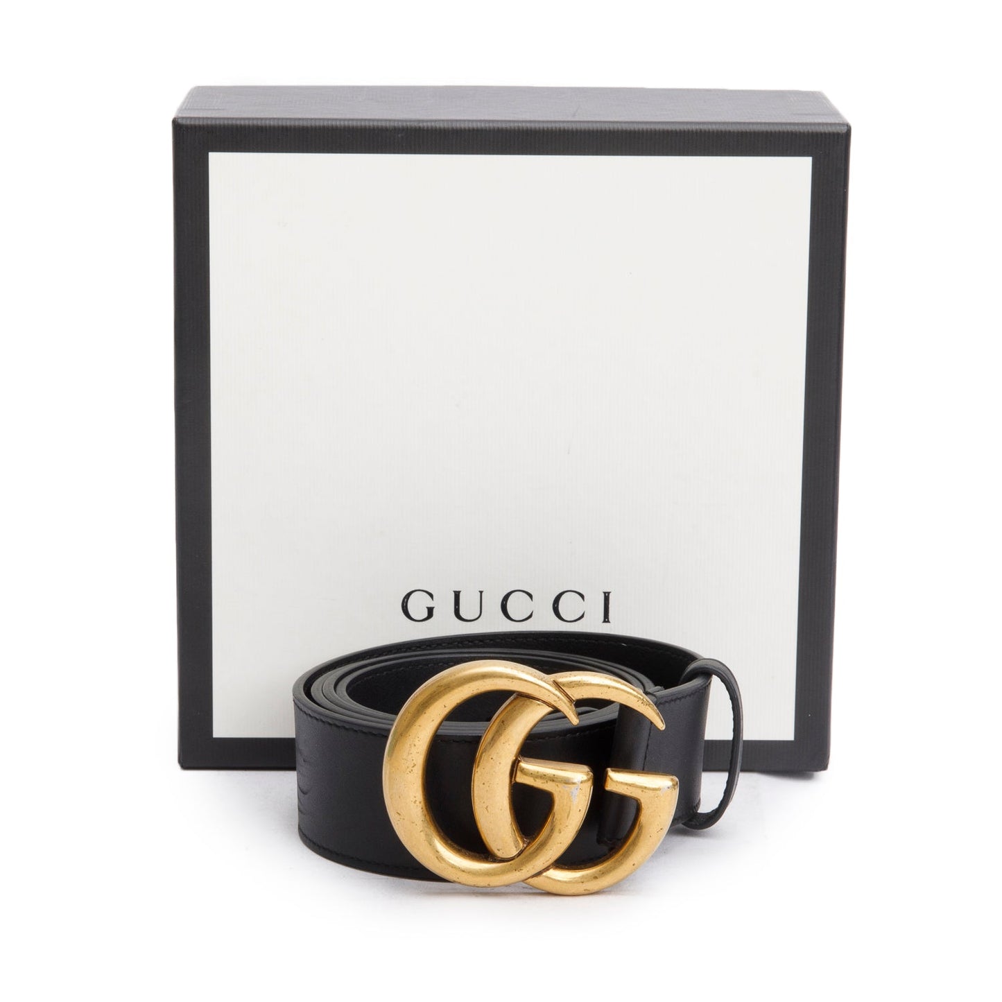 Gucci GG Marmont Black Wide Leather Belt 100 40