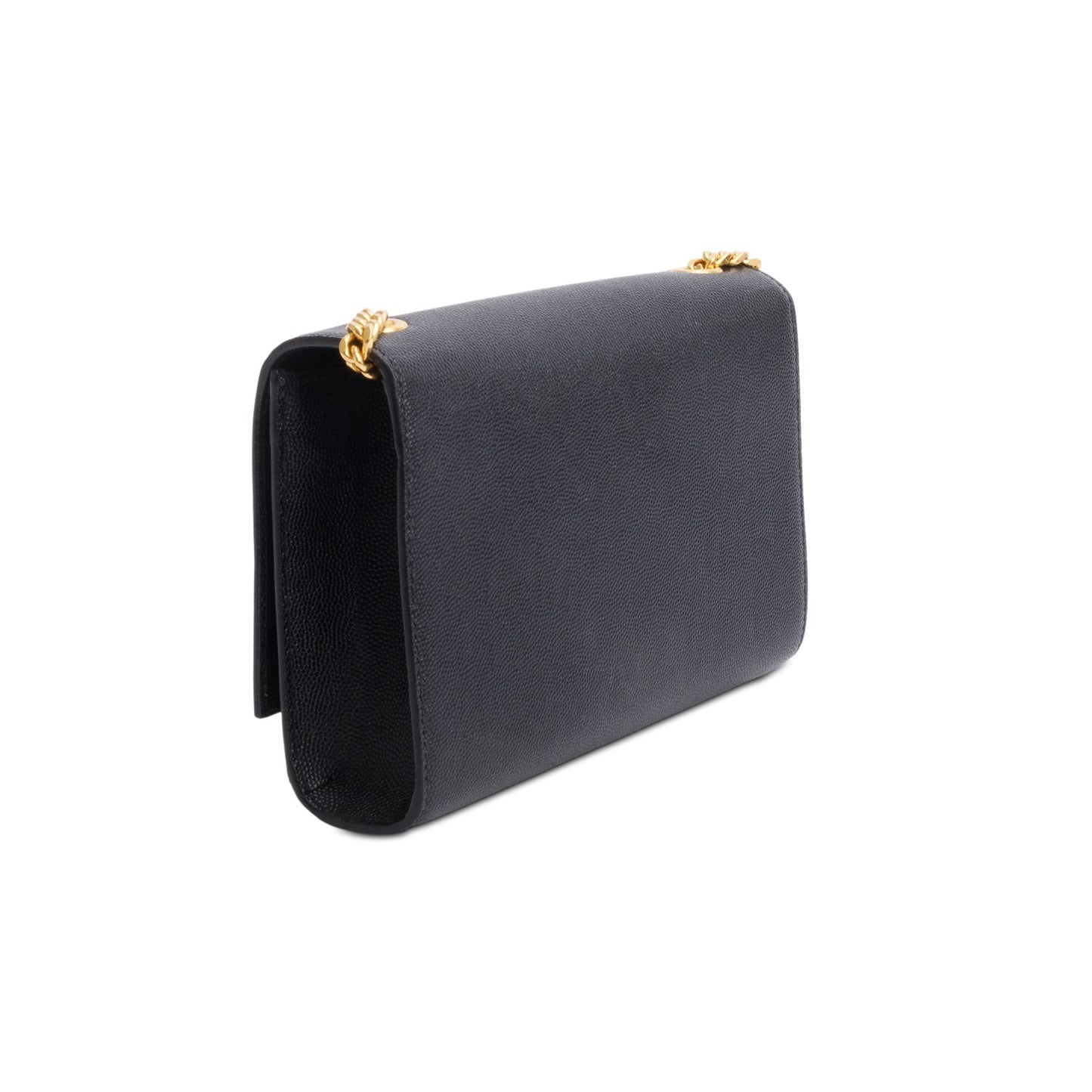 Saint Laurent 2024 Black Grain De Poudre Small Kate Chain Bag