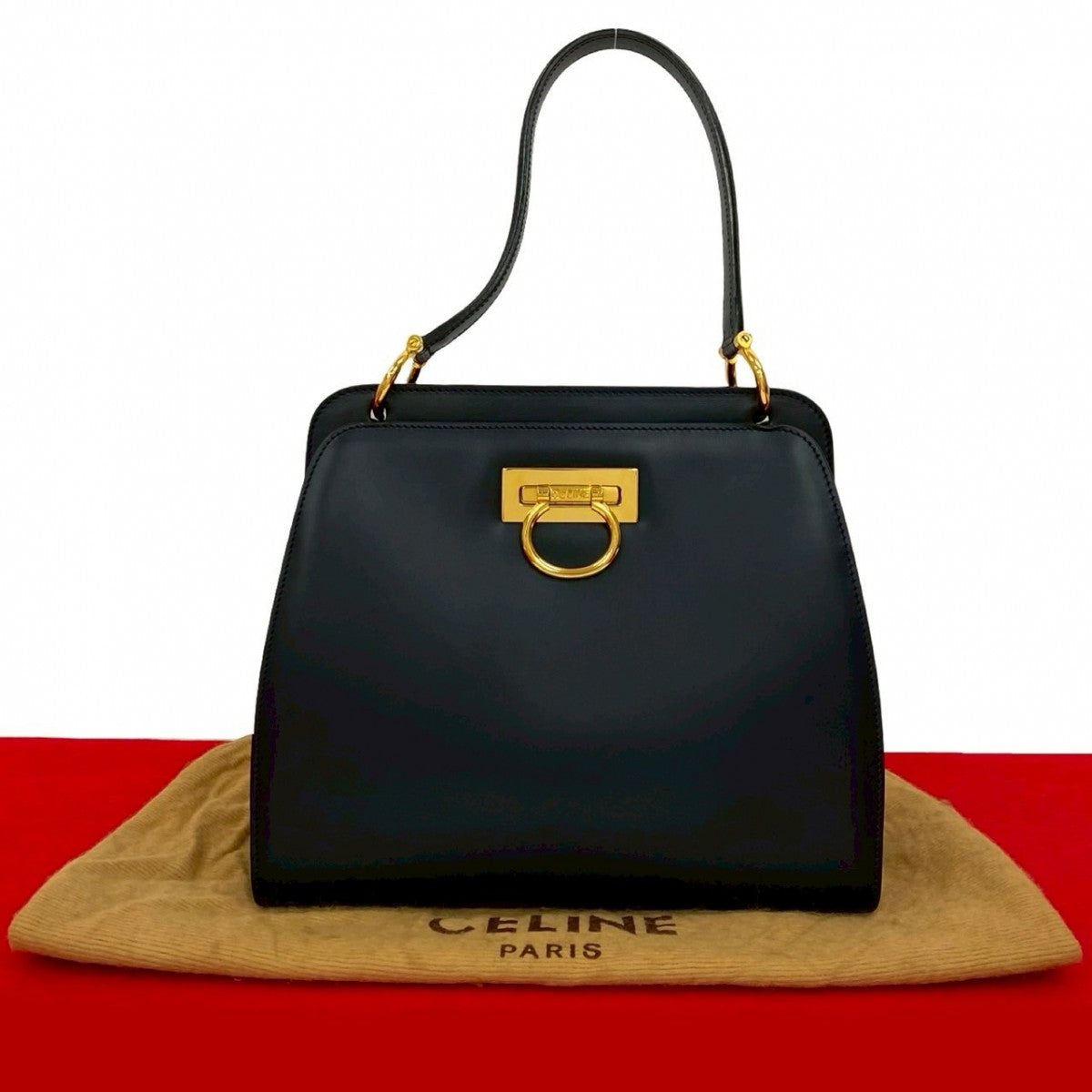CELINE Handbag leather Navy