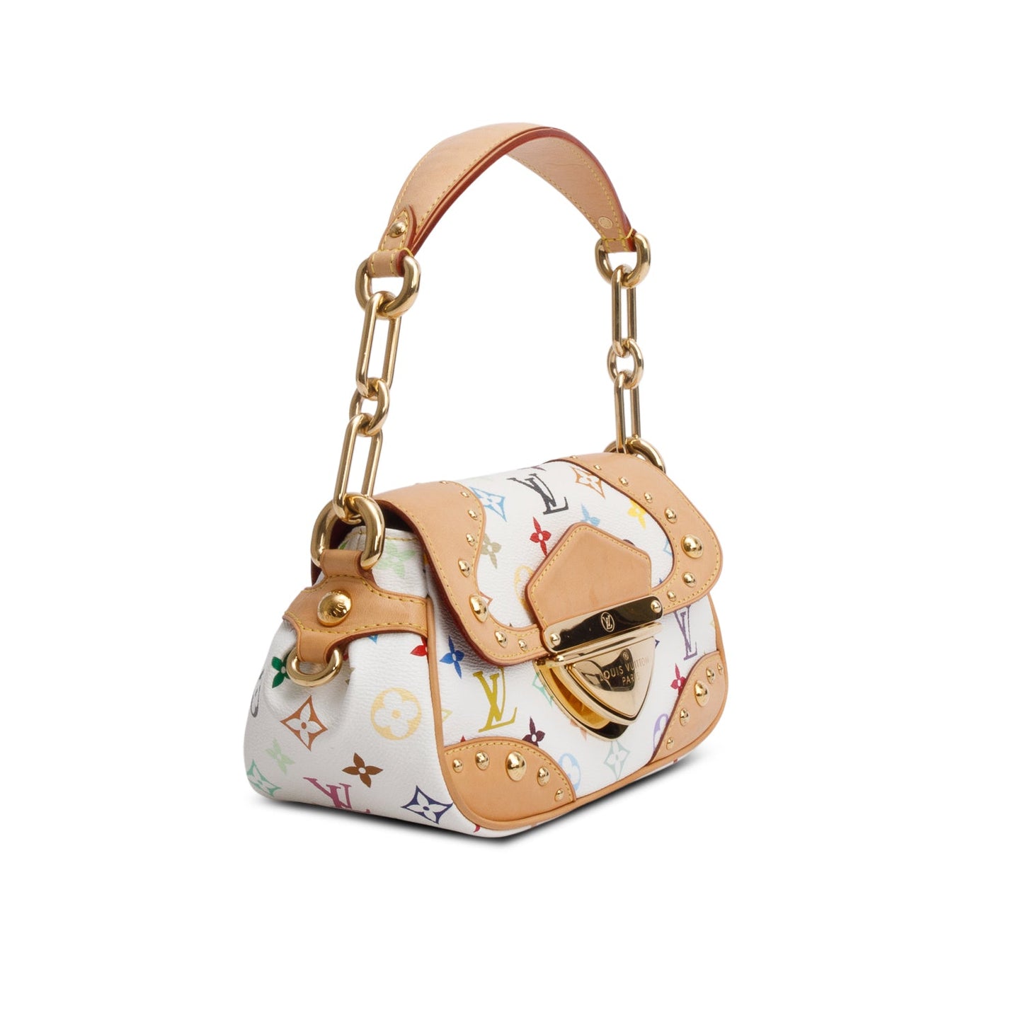 Louis Vuitton White Multicolor Monogram Marilyn Shoulder Bag