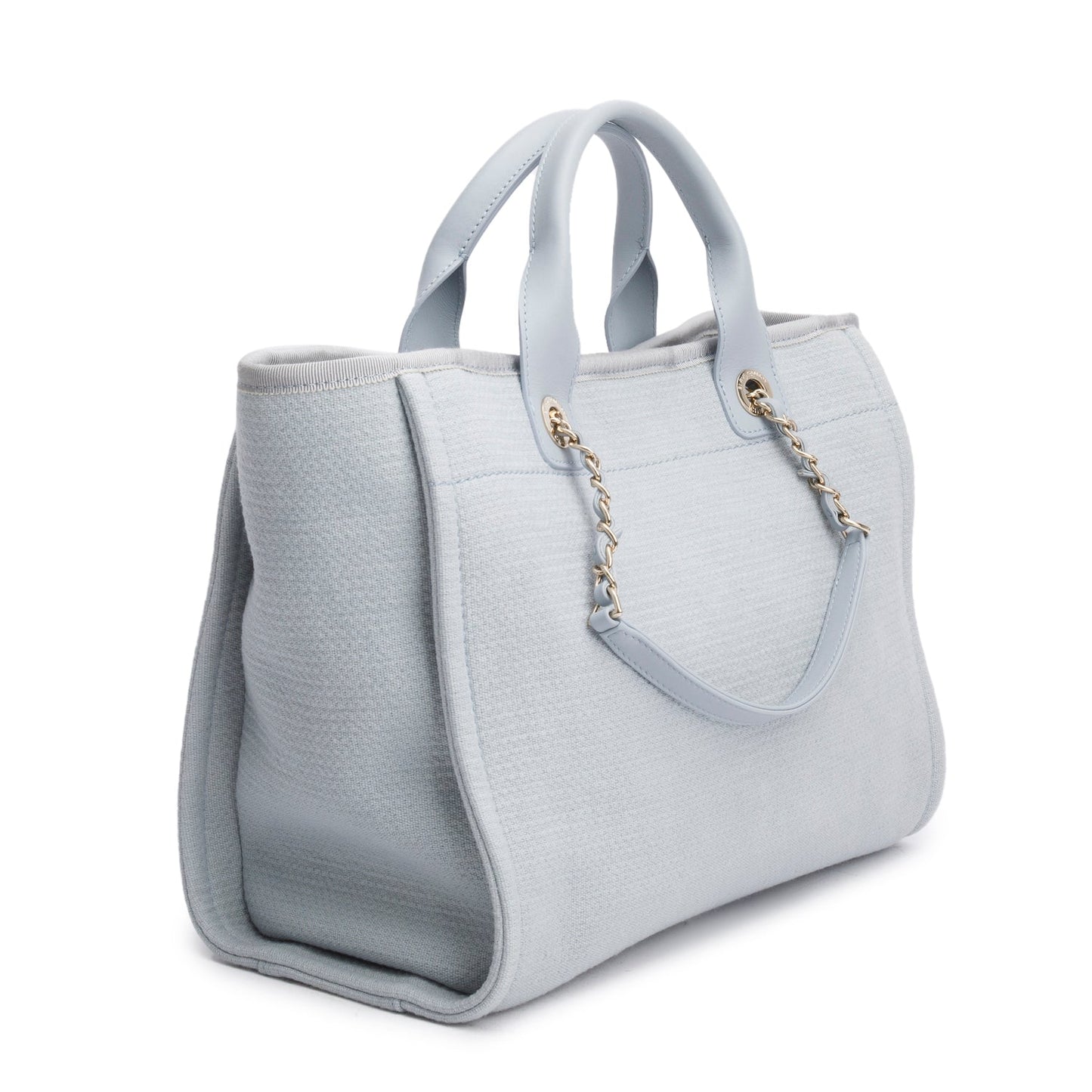 Chanel Blue Mixed Fibers Small Deauville Tote