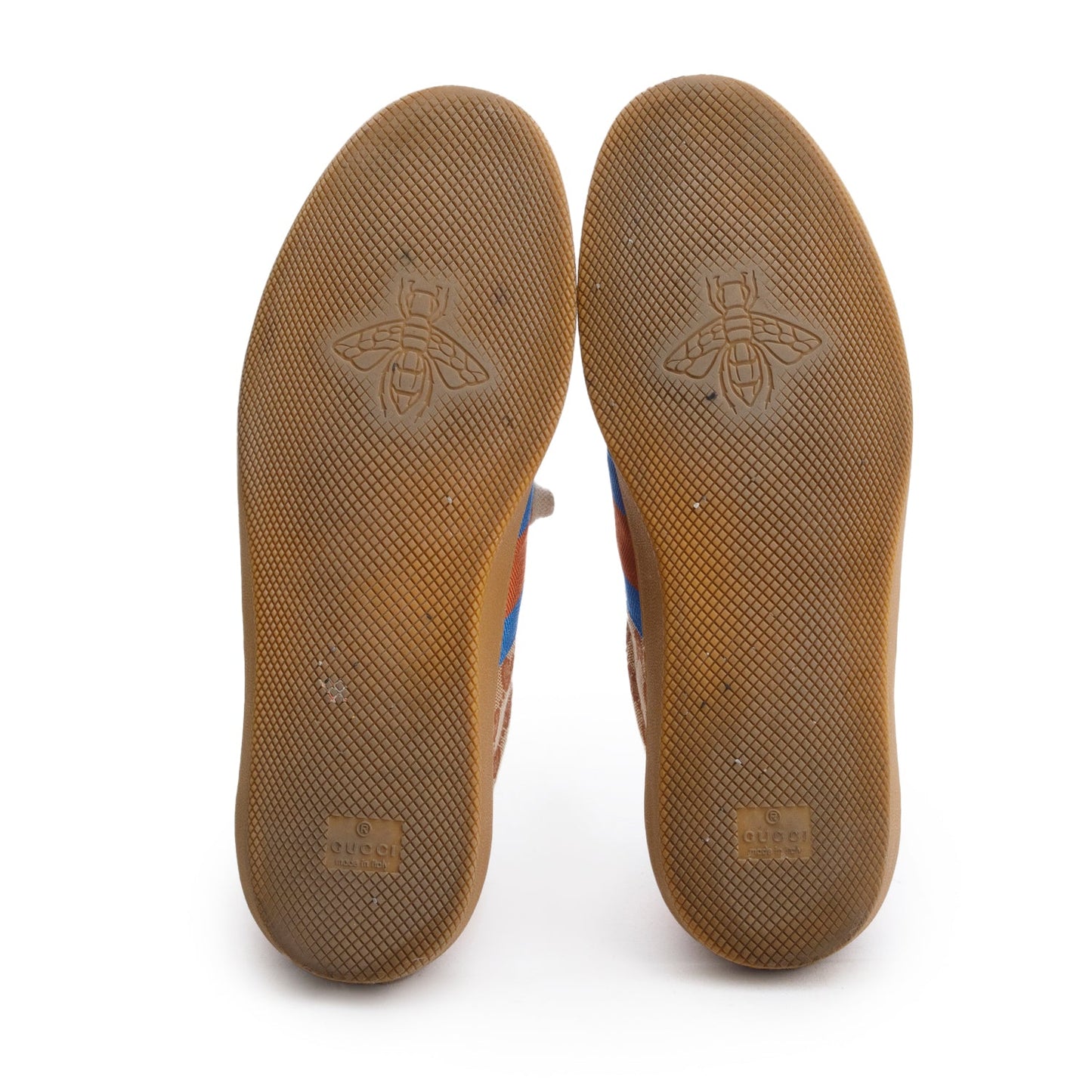 Gucci Brown Suede GG Canvas Web G74 Sneakers, Men's Size 9.5
