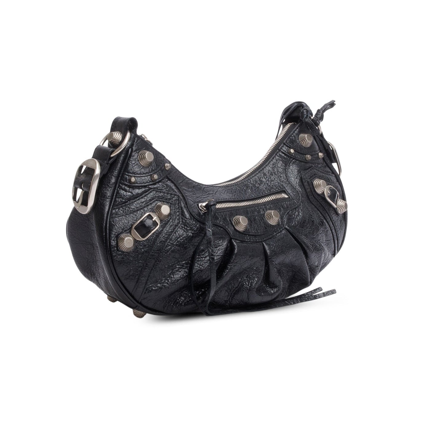 Balenciaga Black Arena Leather Le Cagole Small Shoulder Bag