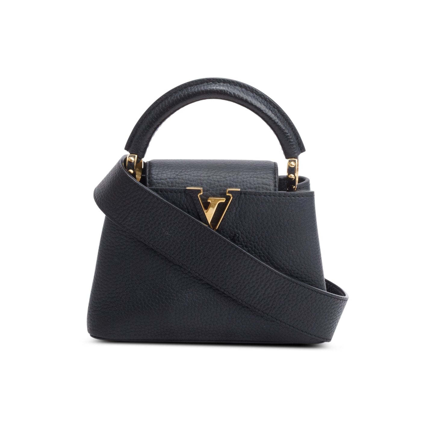 Louis Vuitton Black Taurillon Leather Mini Capucines