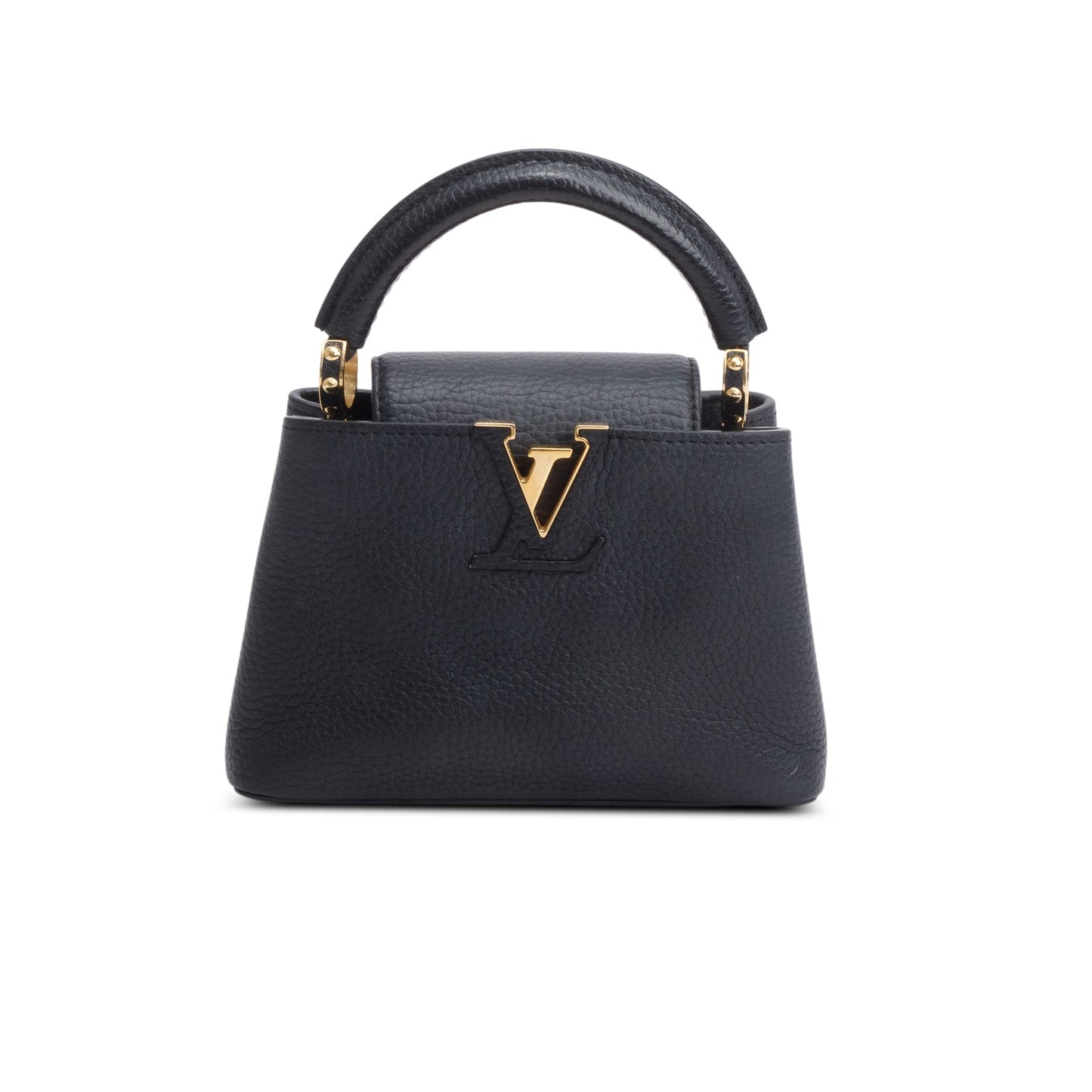 Louis Vuitton Black Taurillon Leather Mini Capucines