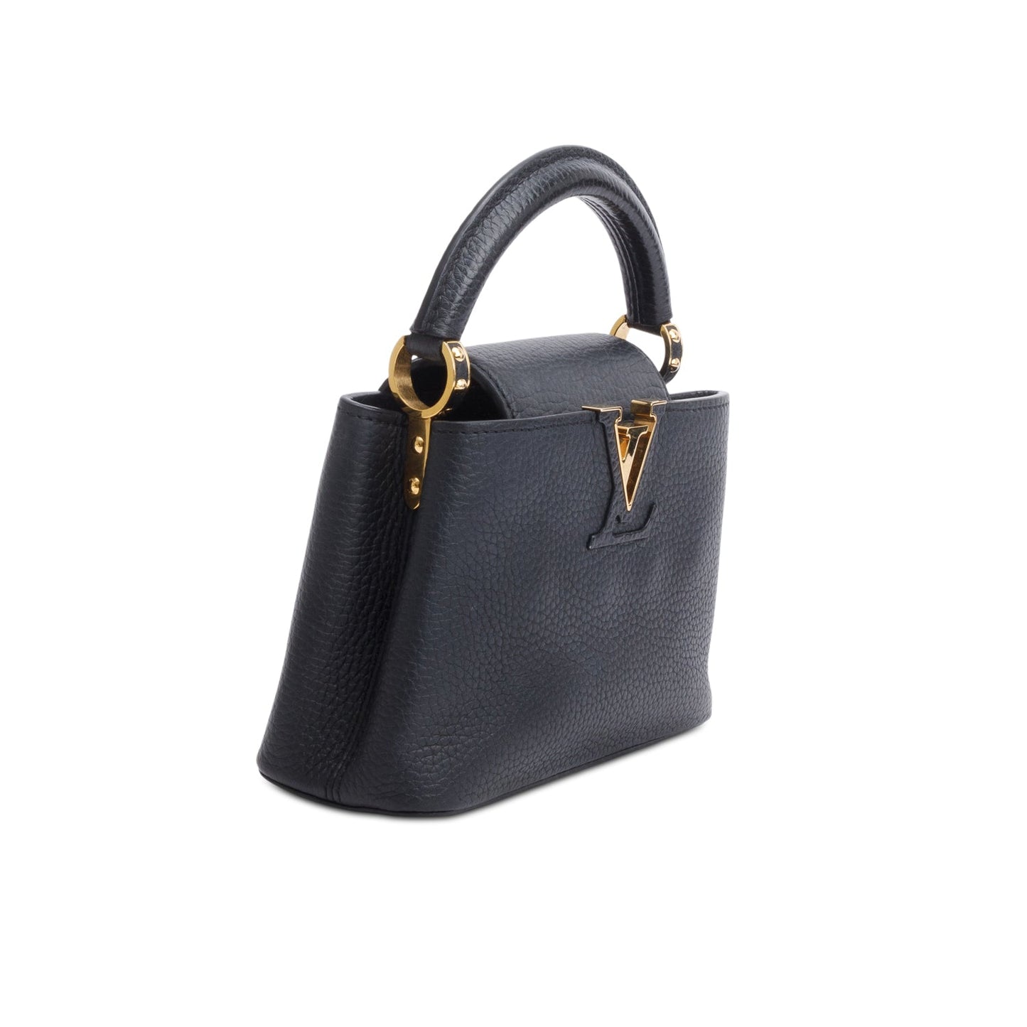 Louis Vuitton Black Taurillon Leather Mini Capucines