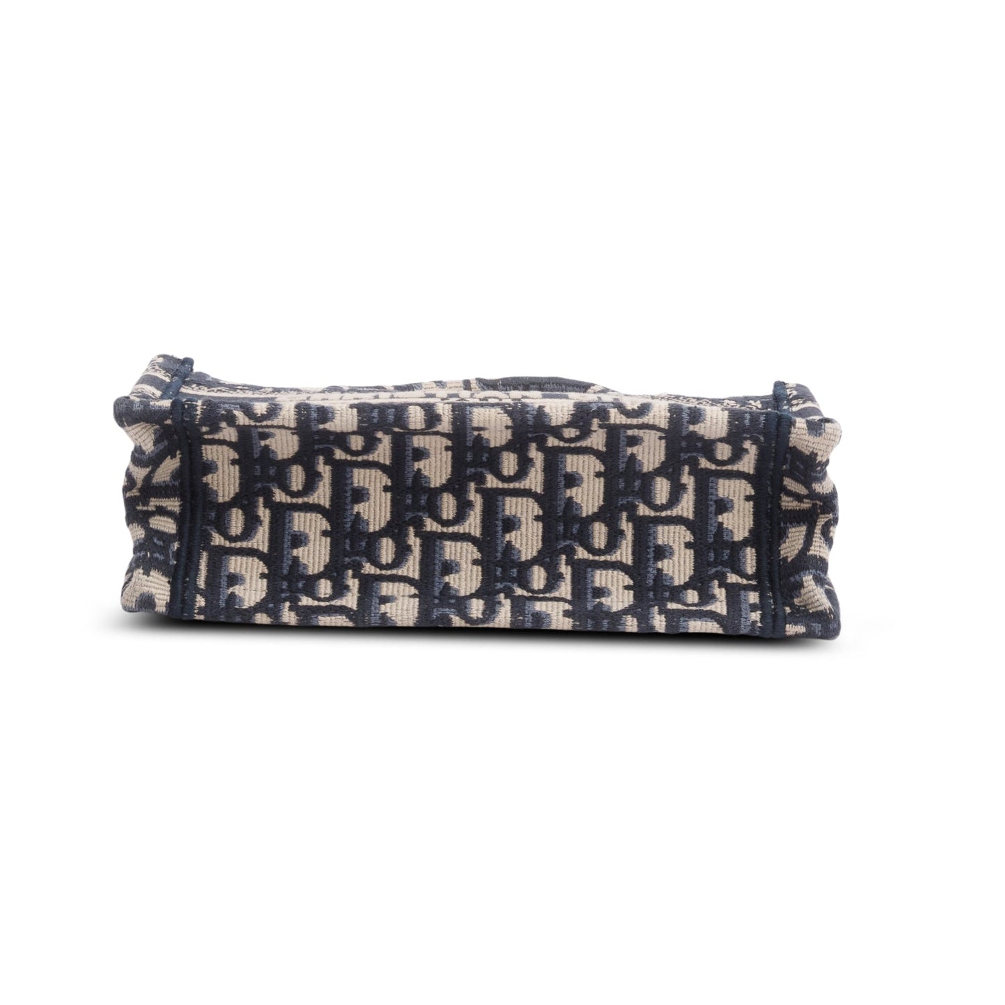 Christian Dior 2024 Blue Oblique Embroidered Mini Book Tote