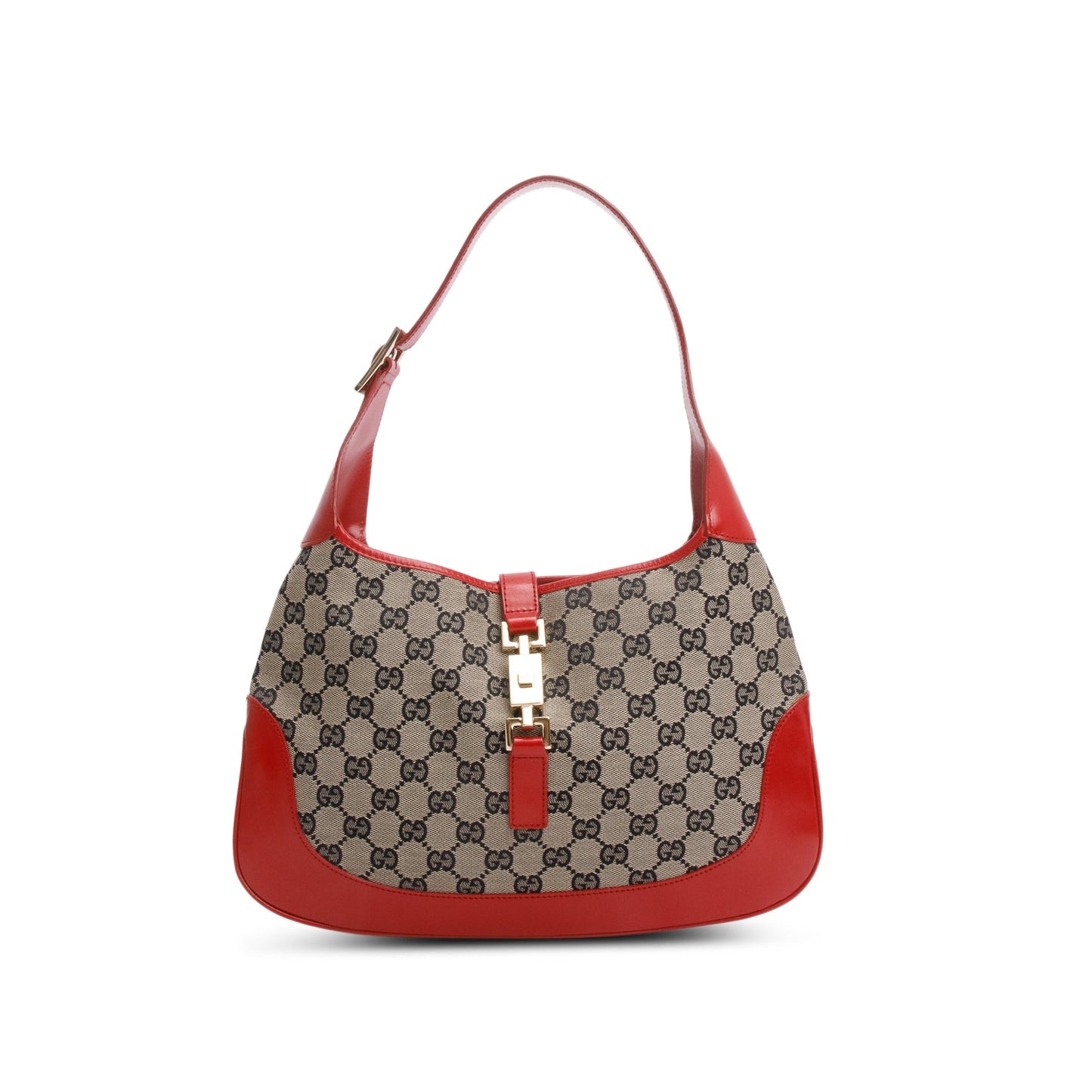 Gucci Vintage Beige GG Canvas Jackie O Shoulder Bag