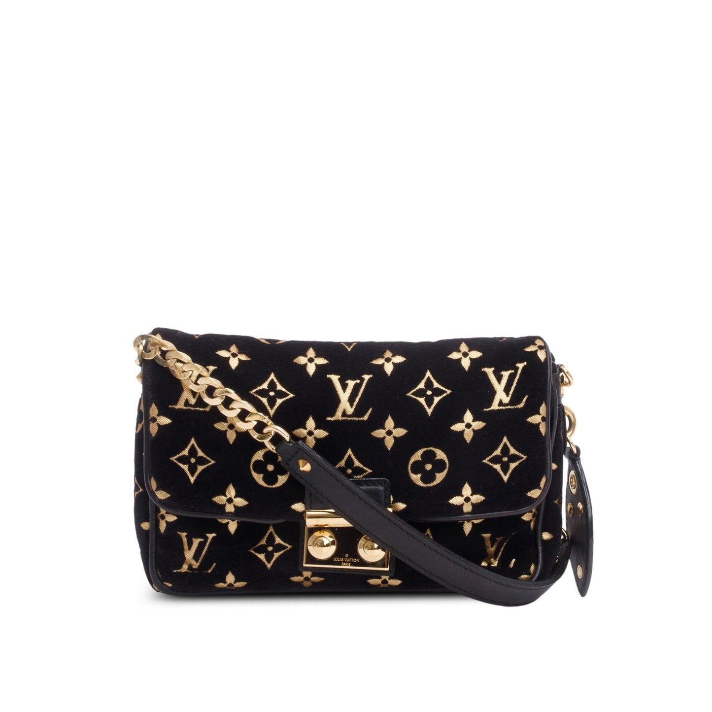Louis Vuitton Black Monogram Velvet Kali Clutch