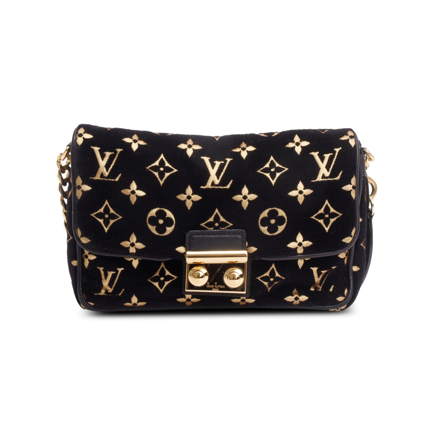 Louis Vuitton Black Monogram Velvet Kali Clutch
