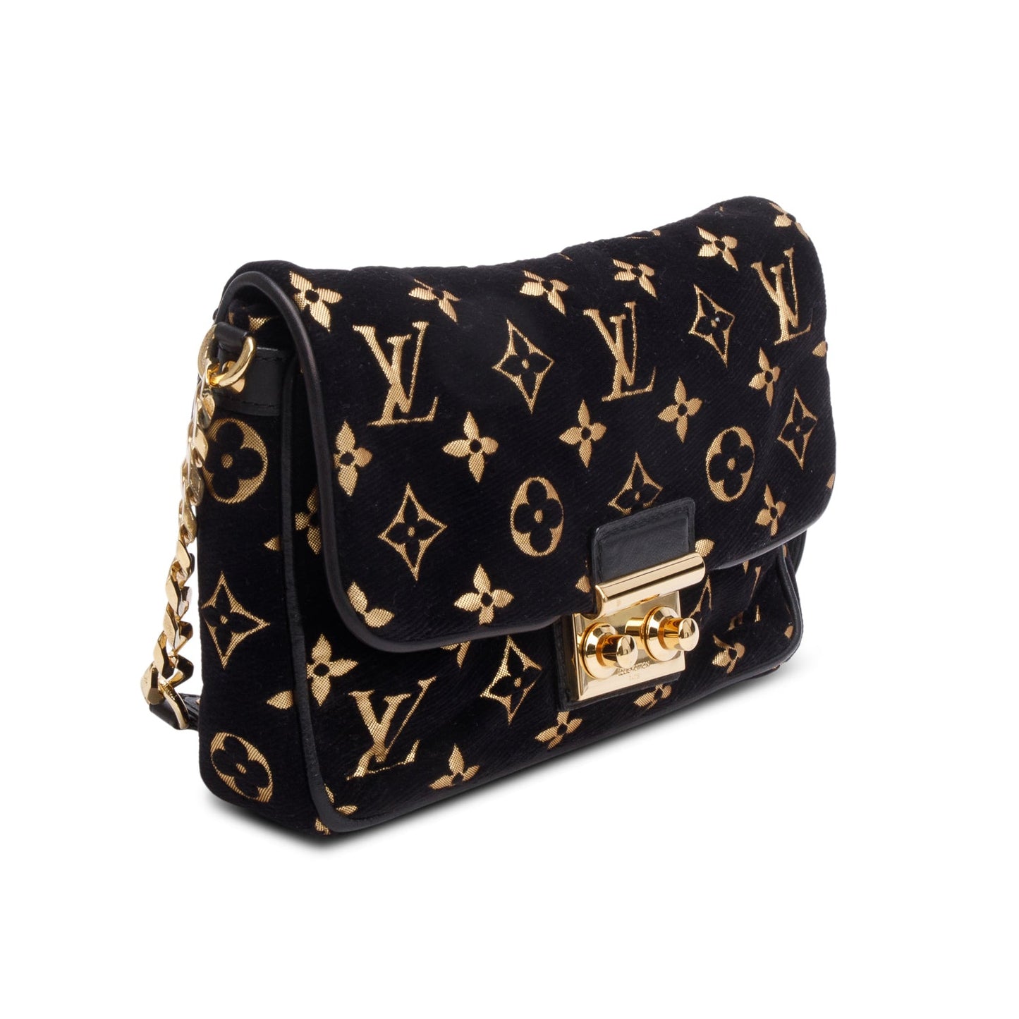 Louis Vuitton Black Monogram Velvet Kali Clutch