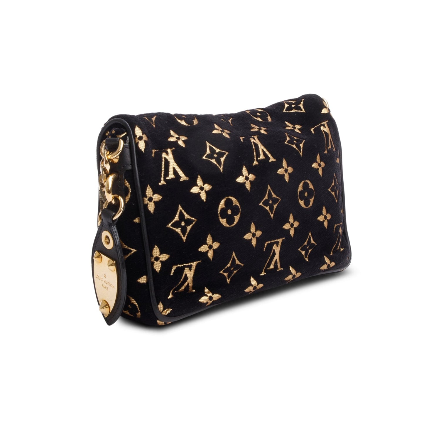 Louis Vuitton Black Monogram Velvet Kali Clutch
