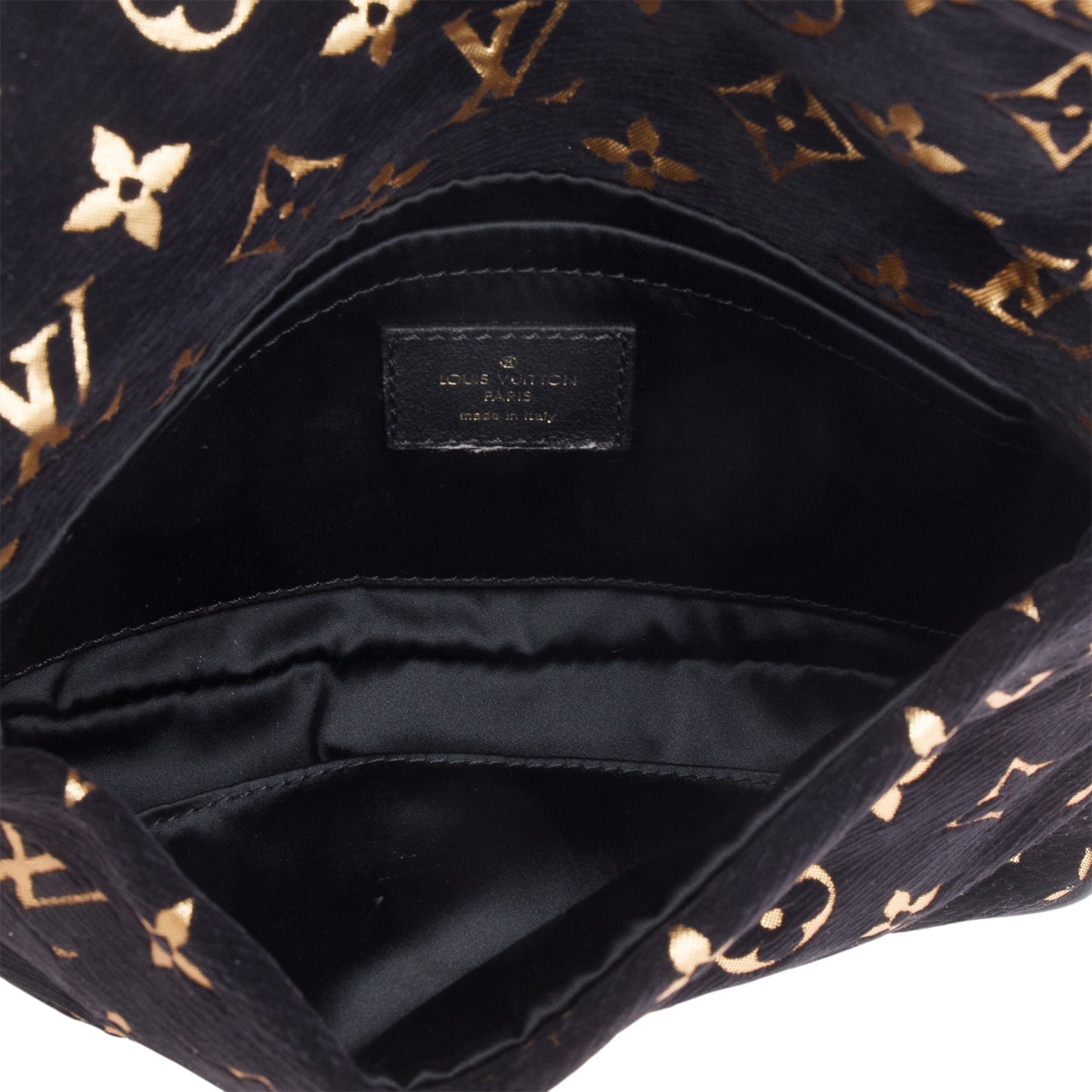 Louis Vuitton Black Monogram Velvet Kali Clutch