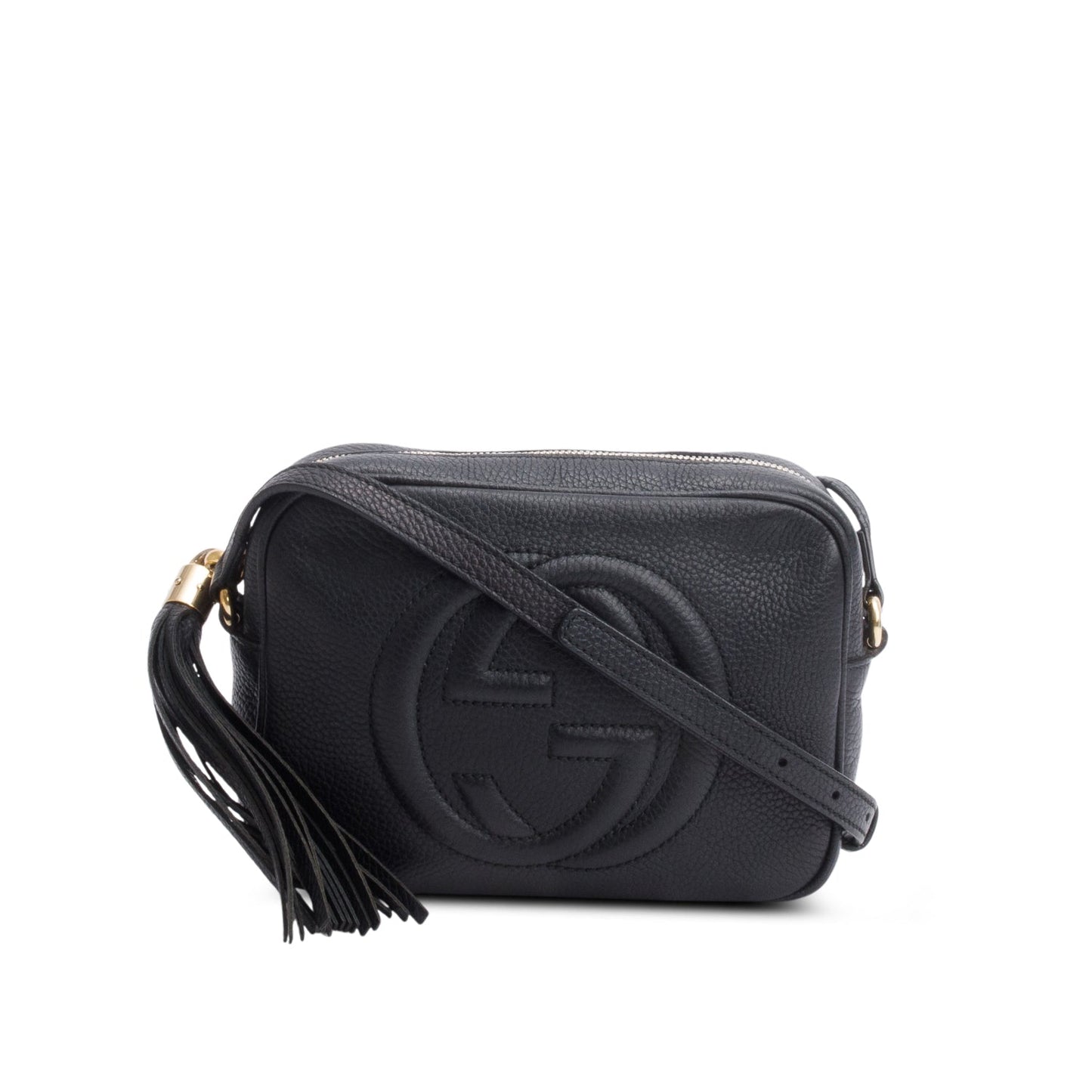Gucci Black Pebbled Calfskin Small Soho Disco Bag