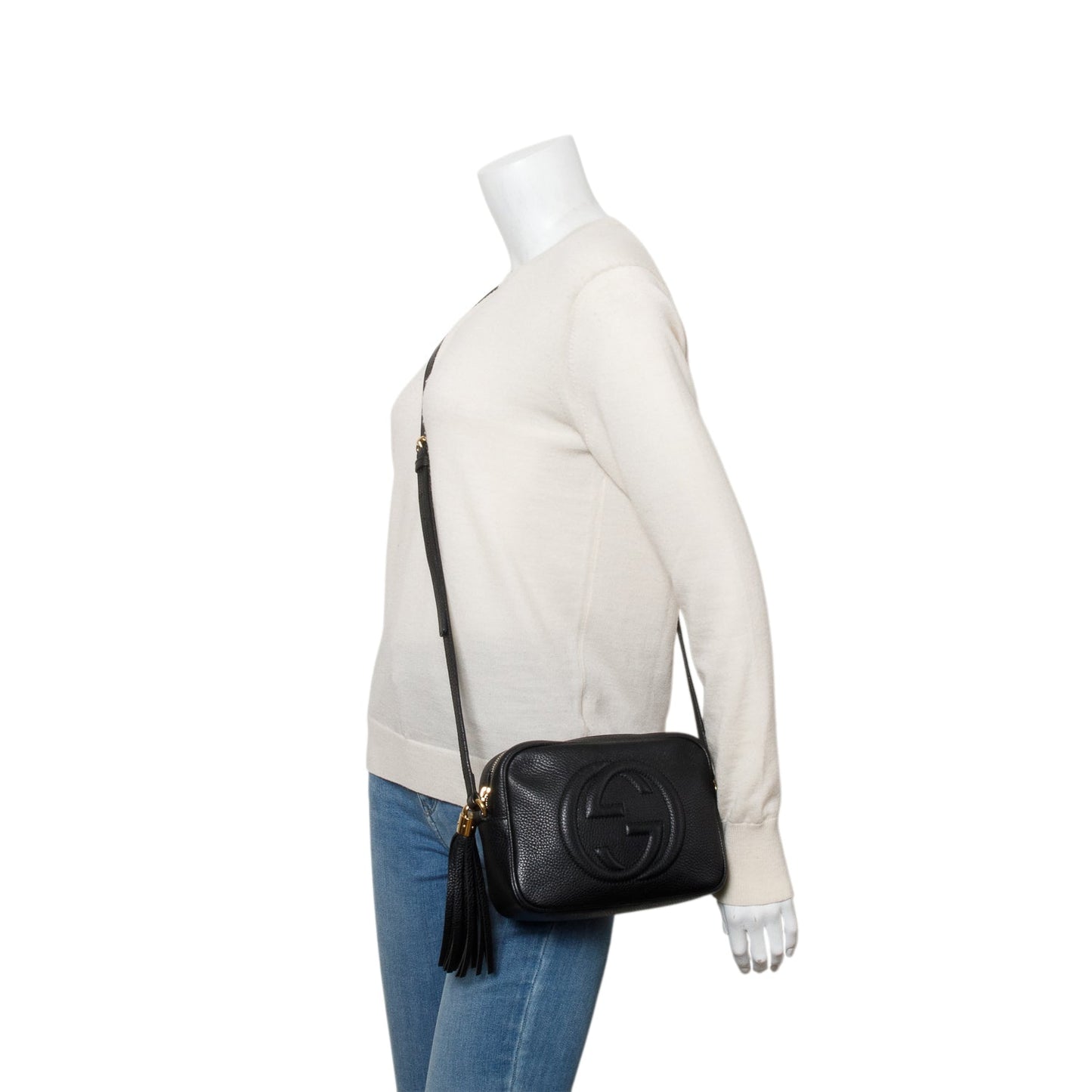Gucci Black Pebbled Calfskin Small Soho Disco Bag