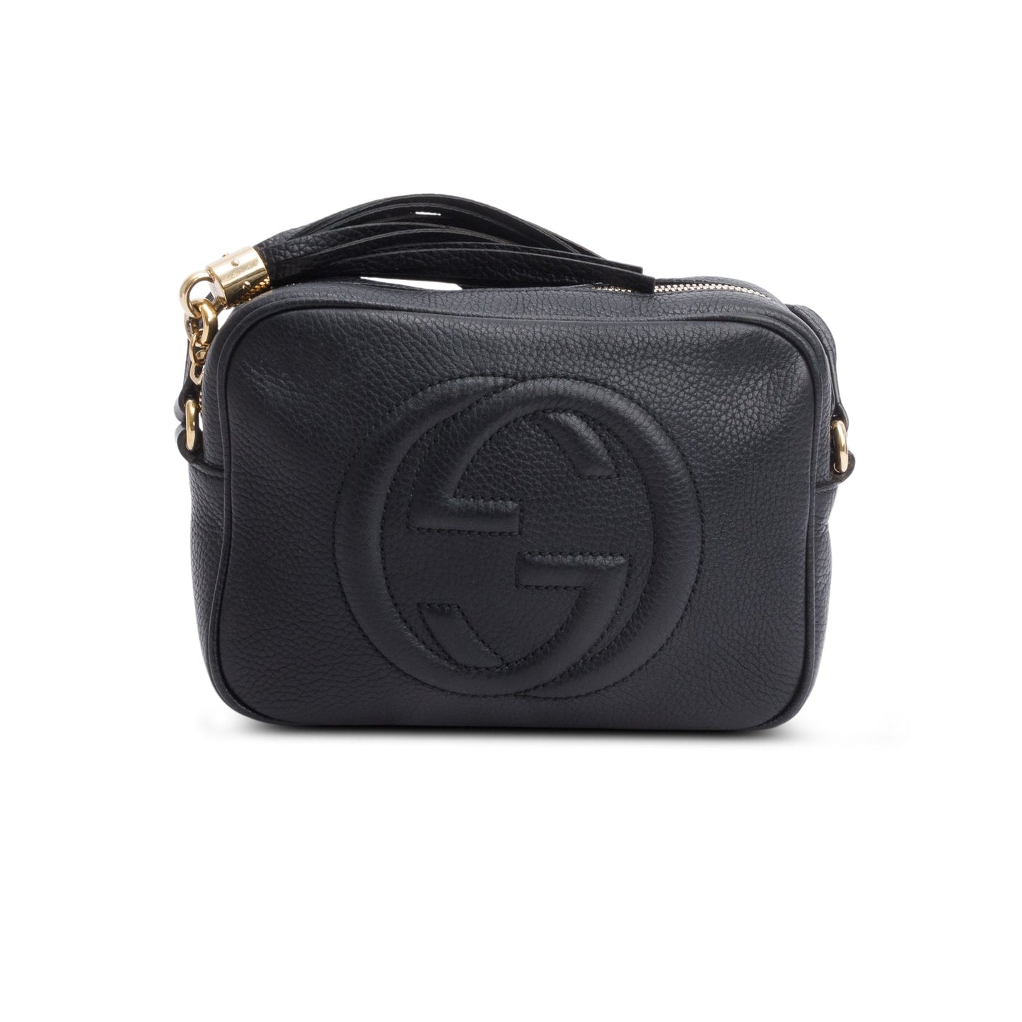 Gucci Black Pebbled Calfskin Small Soho Disco Bag