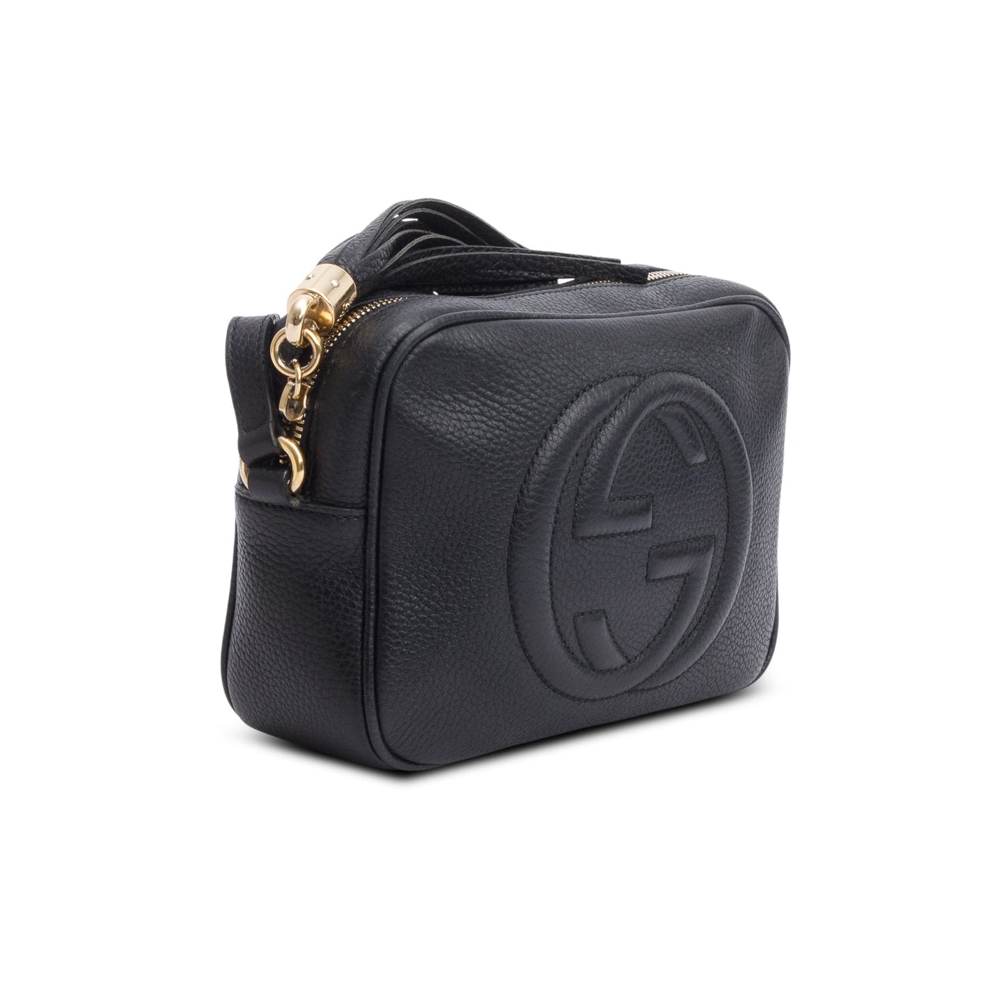 Gucci Black Pebbled Calfskin Small Soho Disco Bag