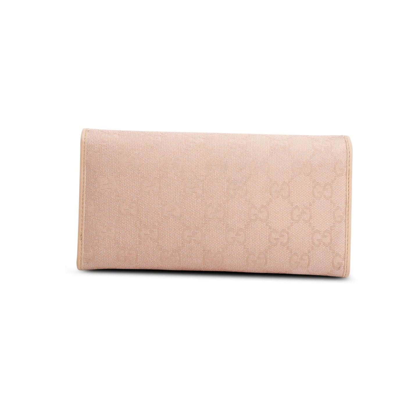 Gucci Metallic Pink GG Canvas Lovely Heart Continental Wallet