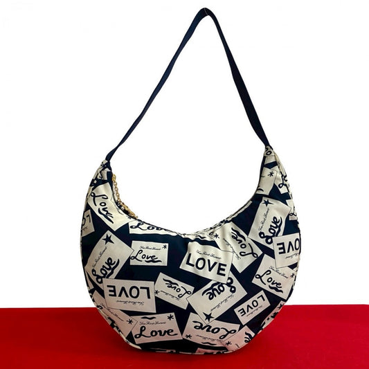 YVES SAINT LAURENT Shoulder Bag Nylon Navy