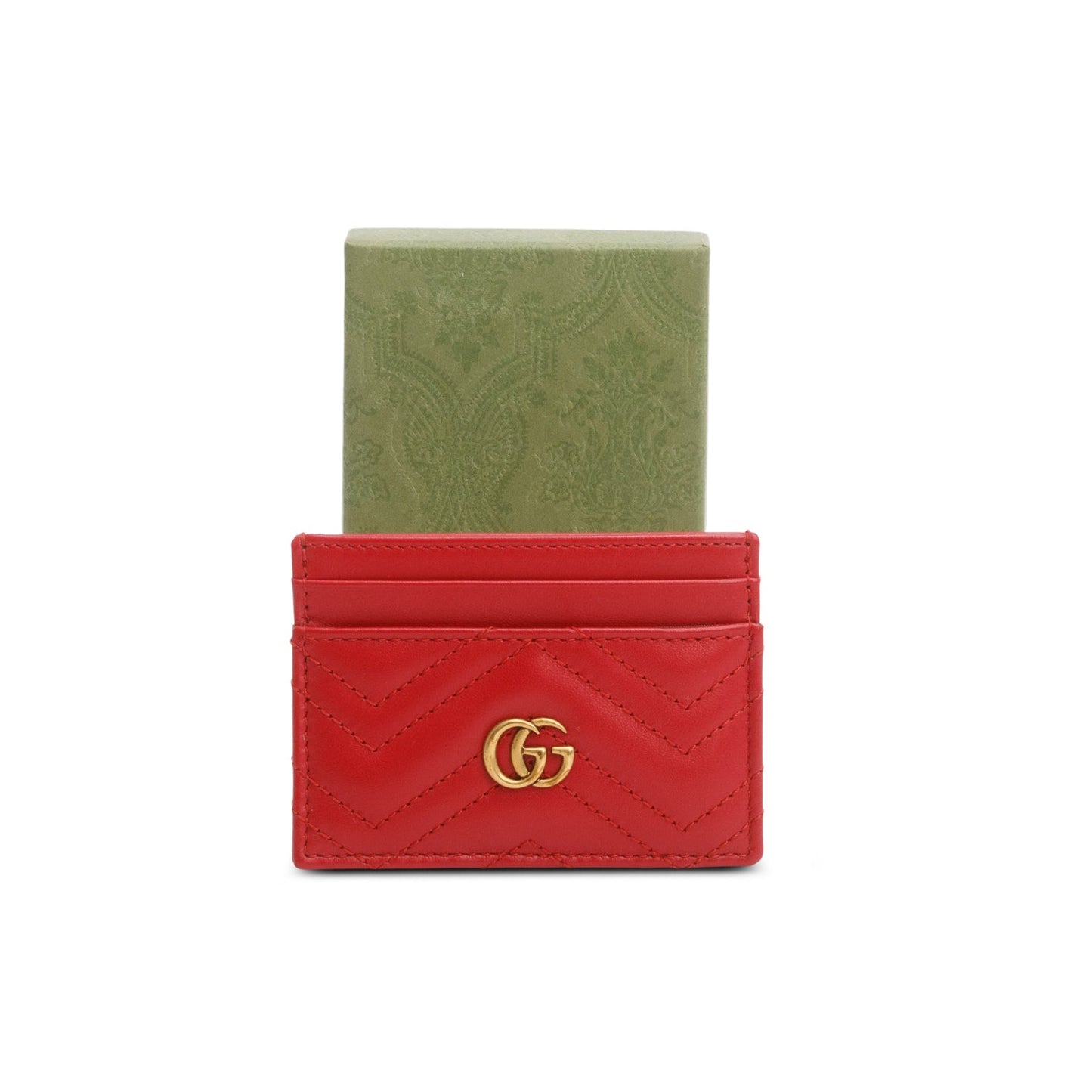Gucci Red GG Marmont Card Case
