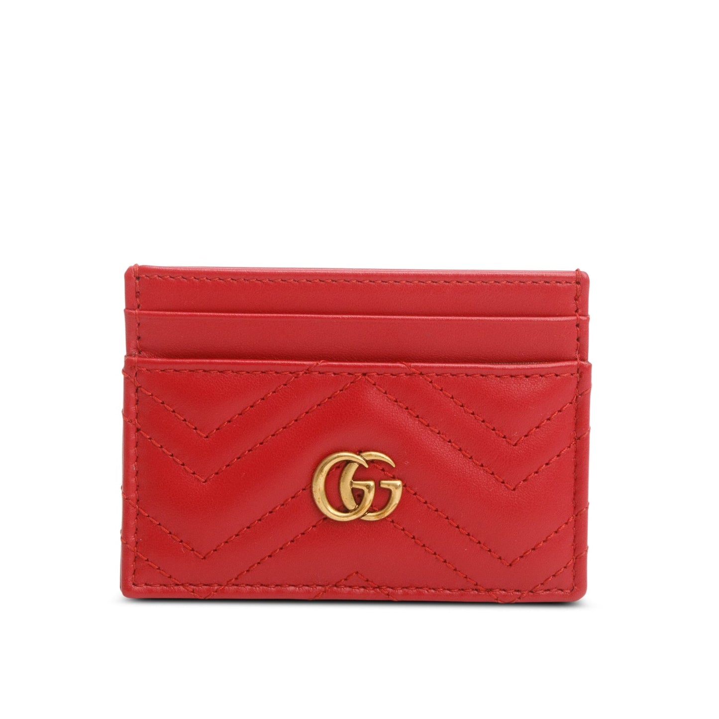Gucci Red GG Marmont Card Case