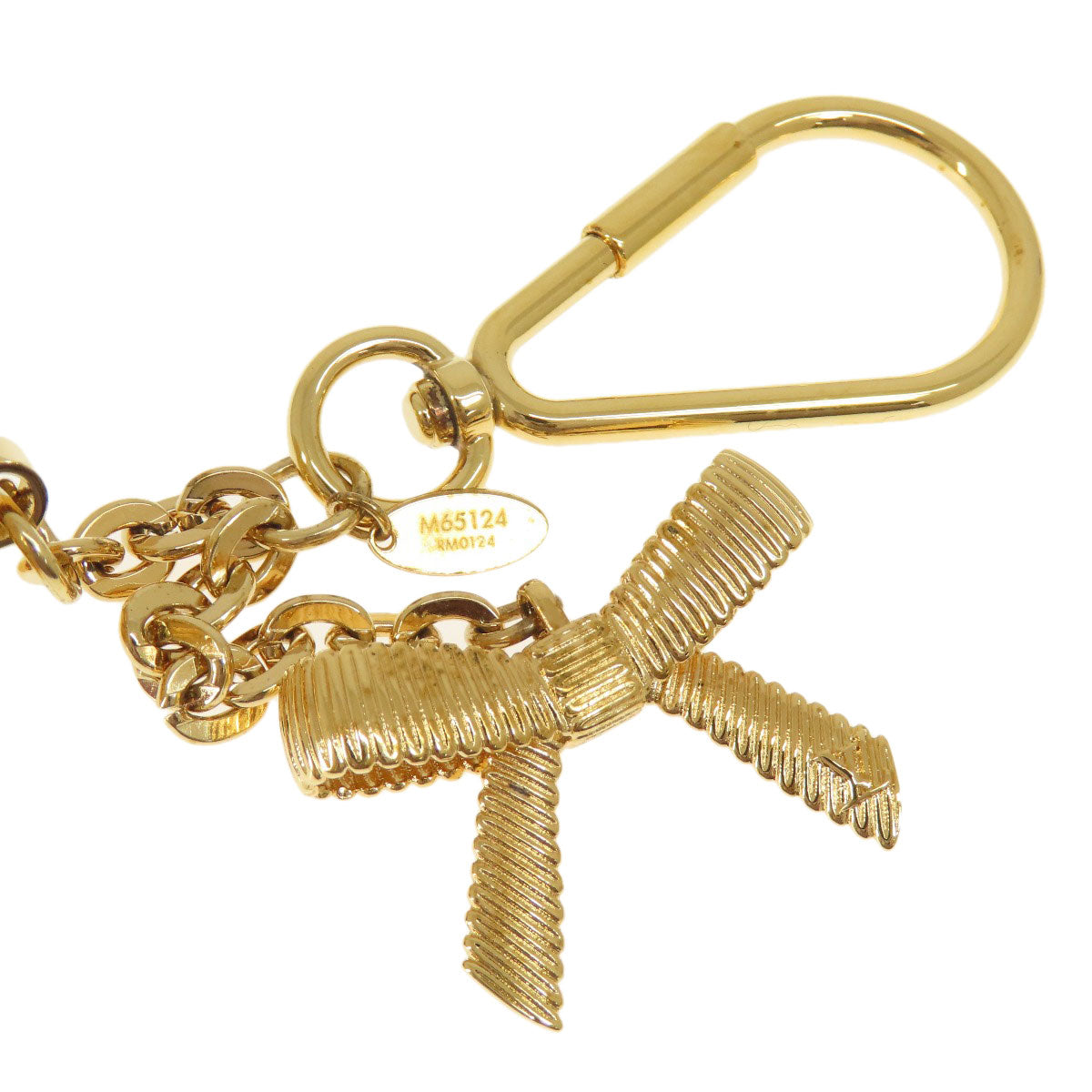 LOUIS VUITTON key ring M65124 metallic purple Tassel ribbon Women