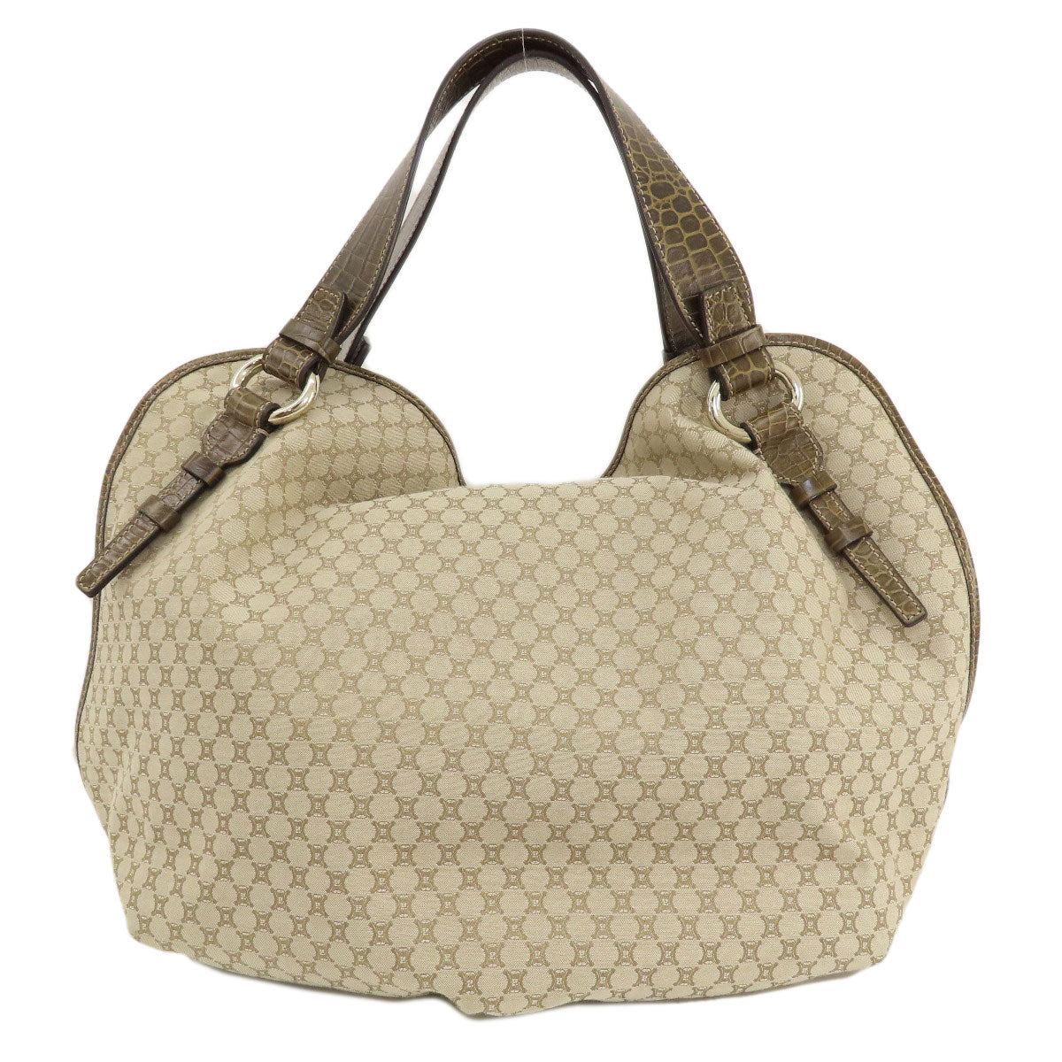 CELINE Tote Bag canvas beige Macadam Pattern Women