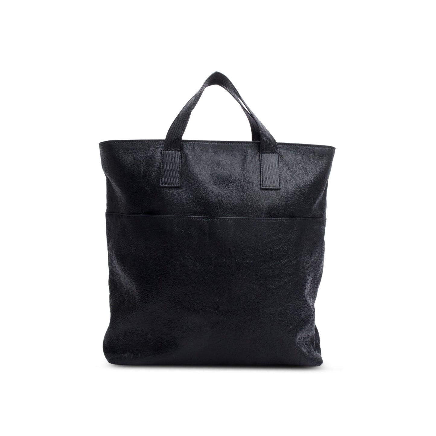 Balenciaga x Adidas Black Leather North-South Tote Bag
