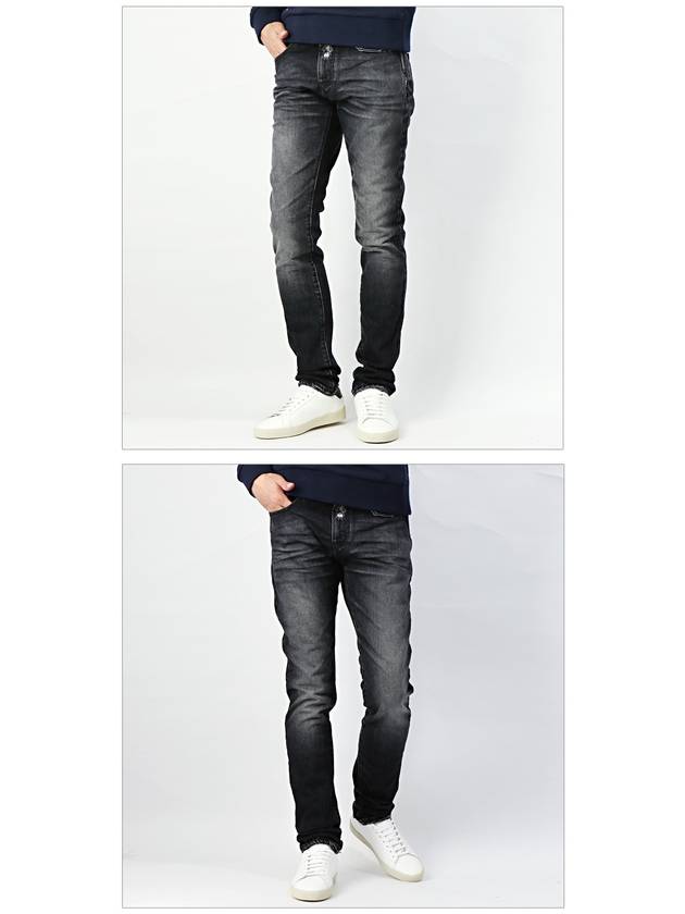 Luxury Saint Laurent Trending 2025 Men's Washed Slim Jeans Black
