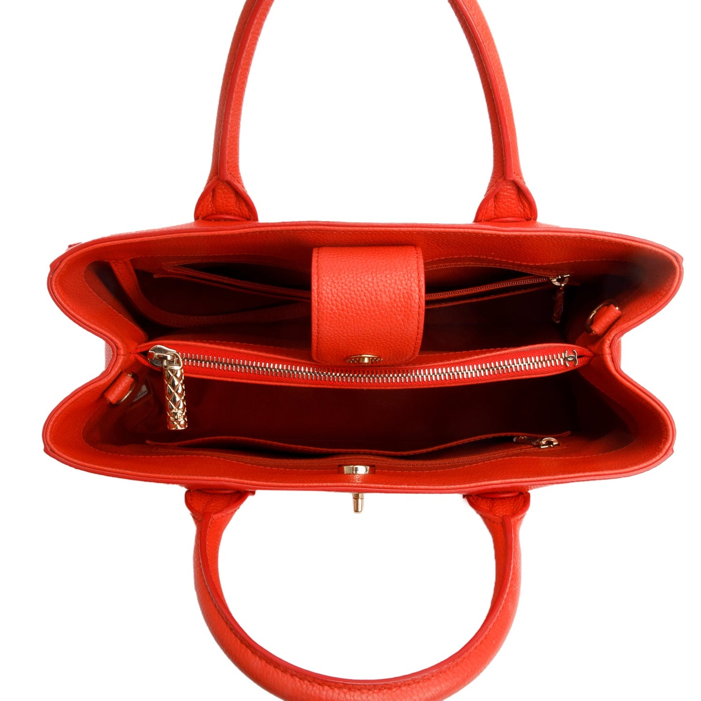 Chanel Red Grained Calfskin Small Neo Executive Shopper Tote