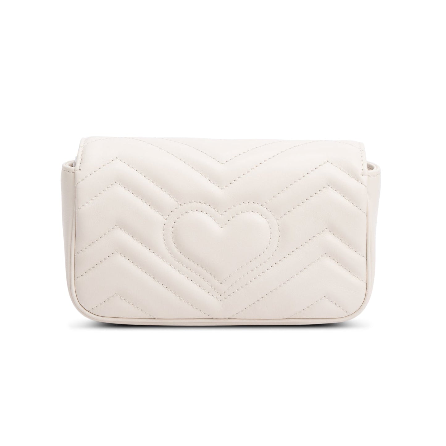 Gucci White GG Marmont Matelasse Leather Mini Shoulder Bag